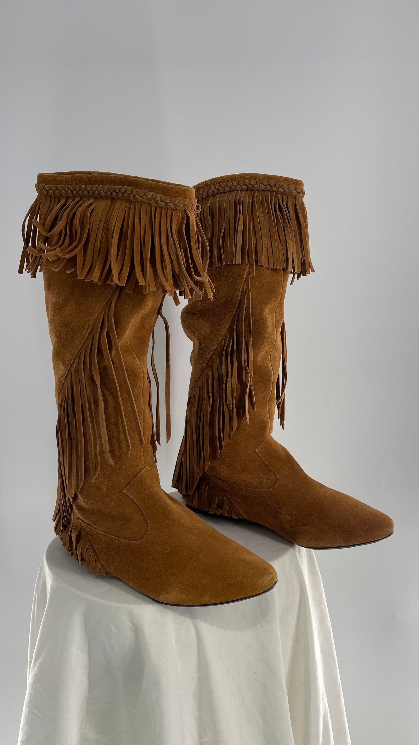 Vintage Sam Edelman Leather Fringe Western Boot (8.5)