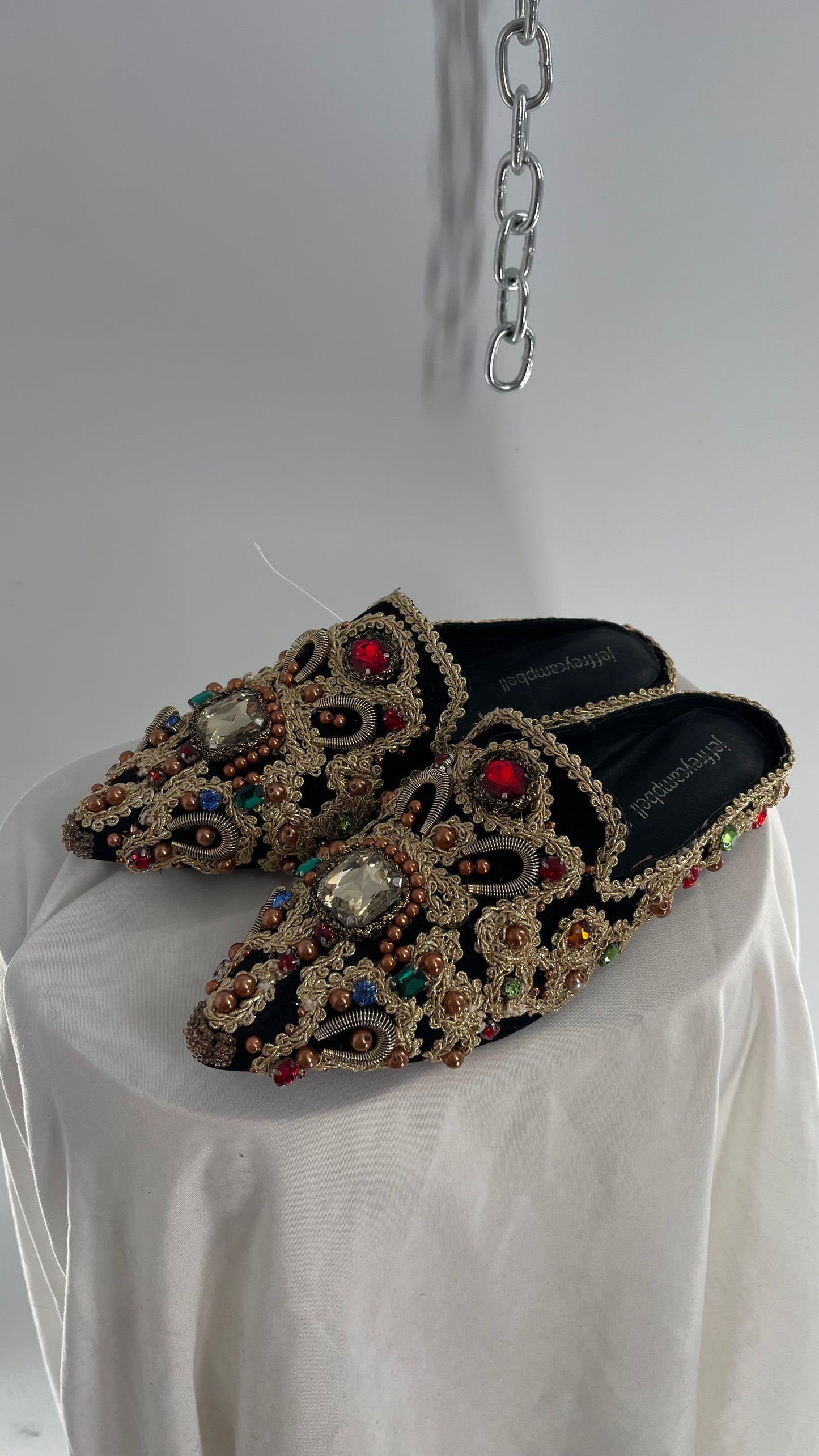 Jeffrey Campbell Sarika Embellished Pointed Mules Covered in Stones, Beads, and Embroidery  (6)