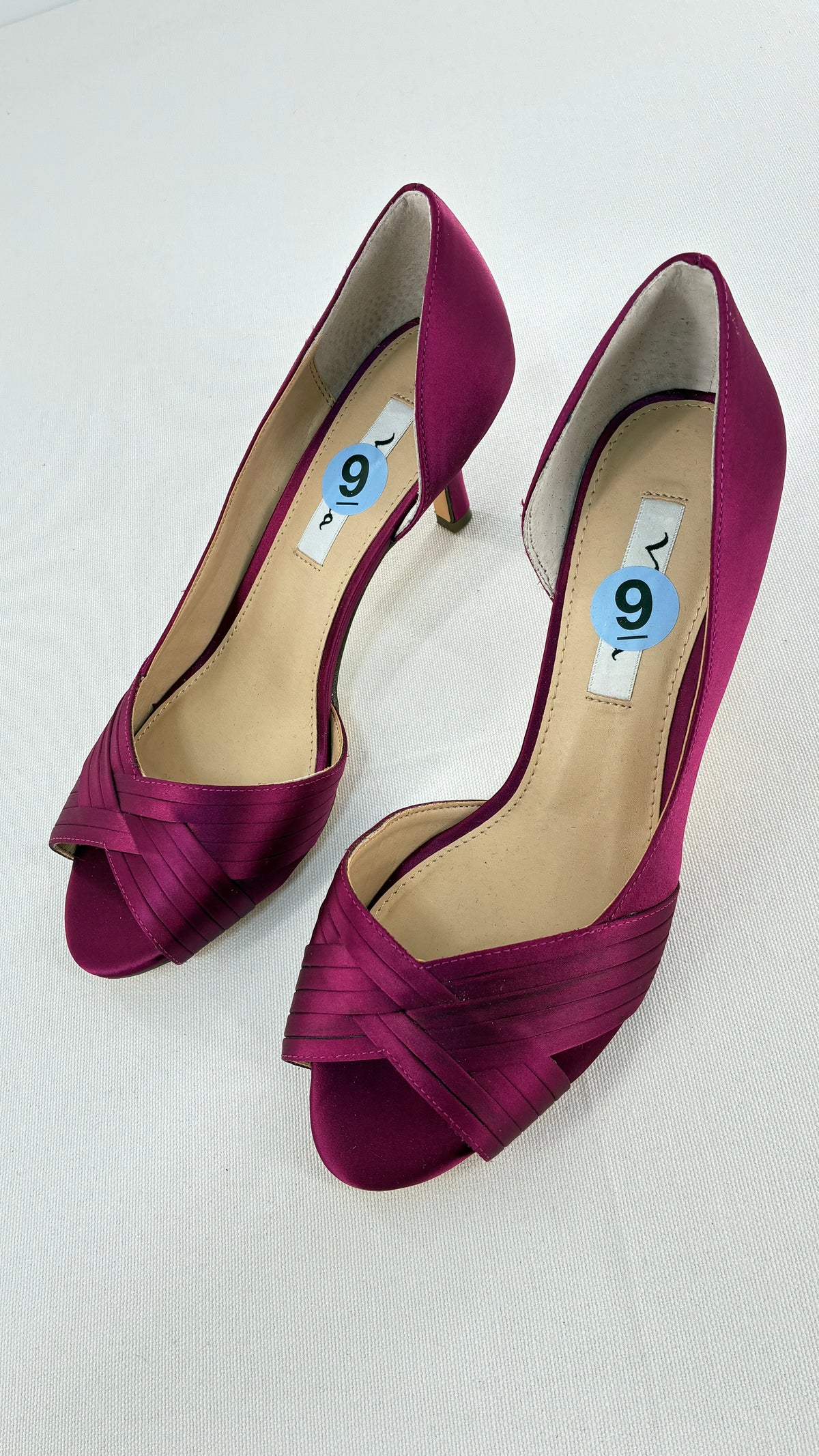 NINA Fuchsia Satin Kitten Heels (9)