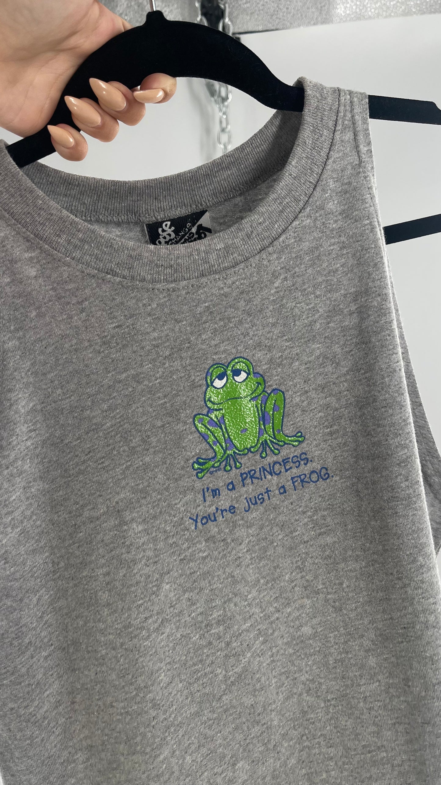Deadstock Vintage Cropped Tank “I’m a Princess. You’re just a frog”