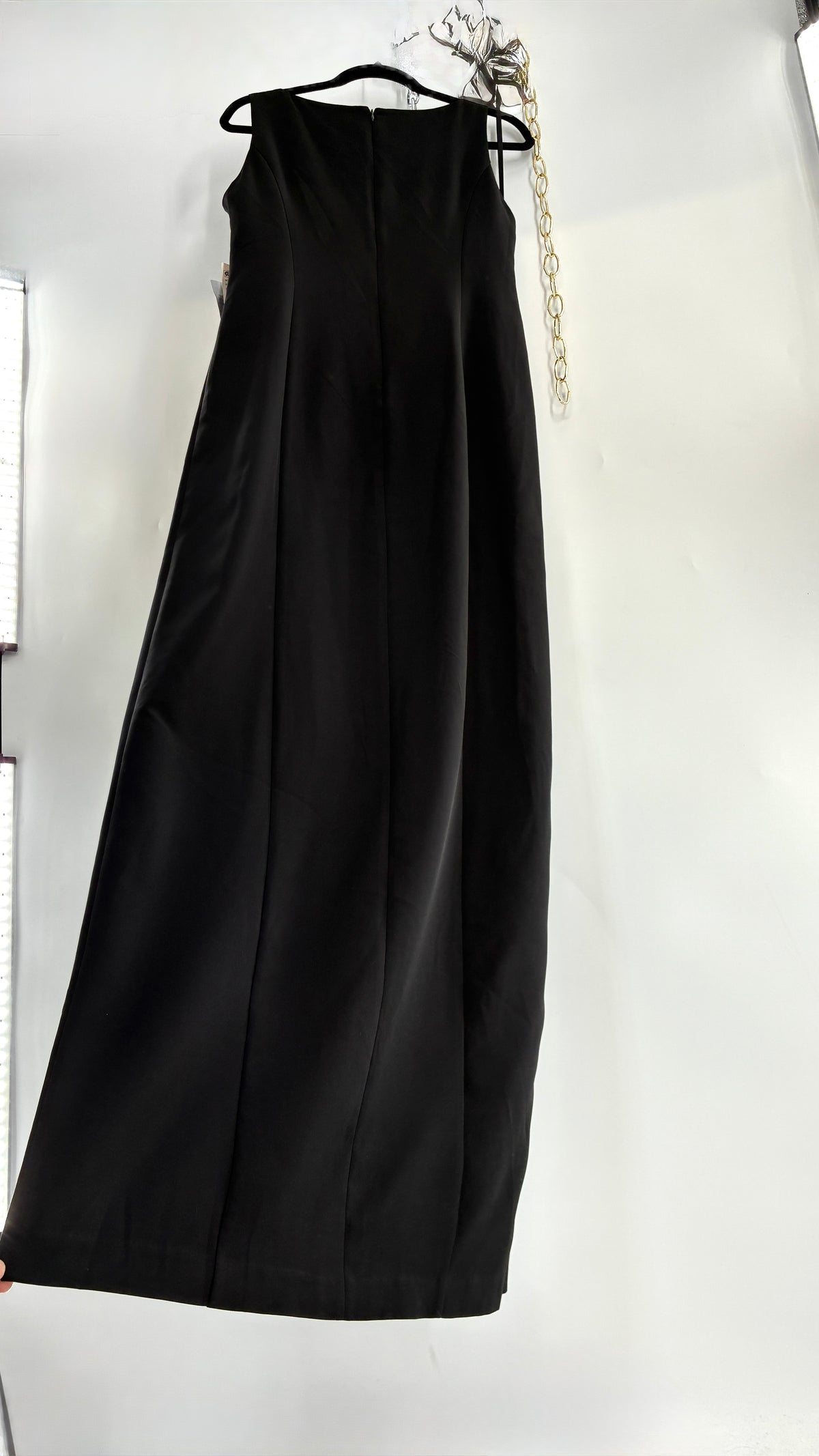 Deadstock Vintage MARINA Black Gown with Draping and Tags Attached (10)