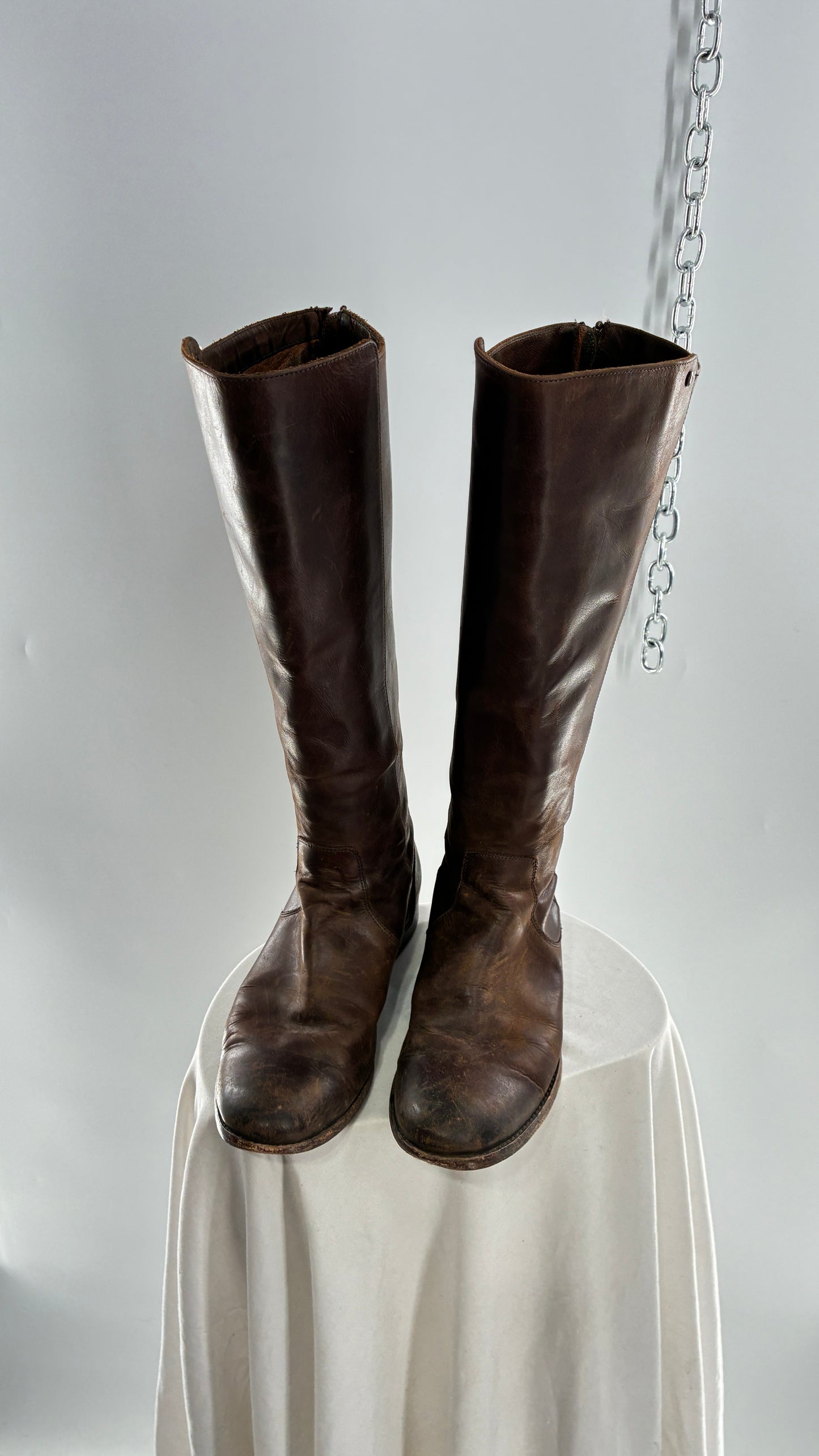 Vintage Distressed FRYE Riding Boots Made in Mexico (8)