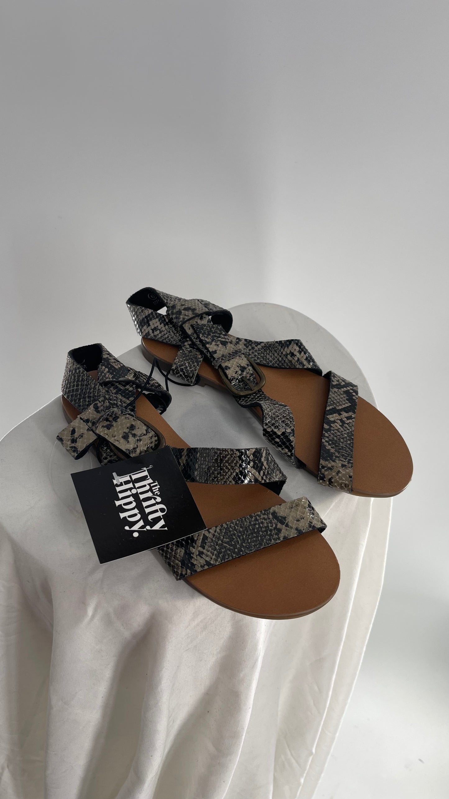 Urban Outfitters Snakeskin Patterned Strappy Sandal (6)