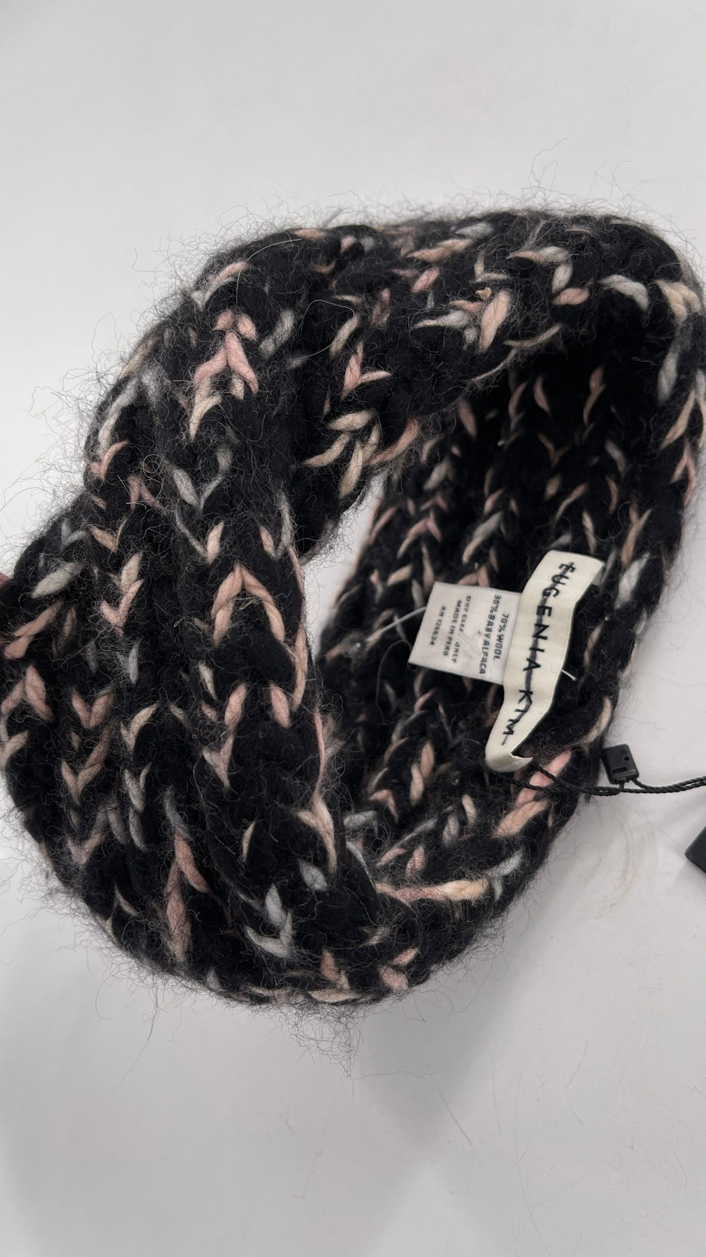 Eugenia Kim Black Pink White Thick Knit Headband