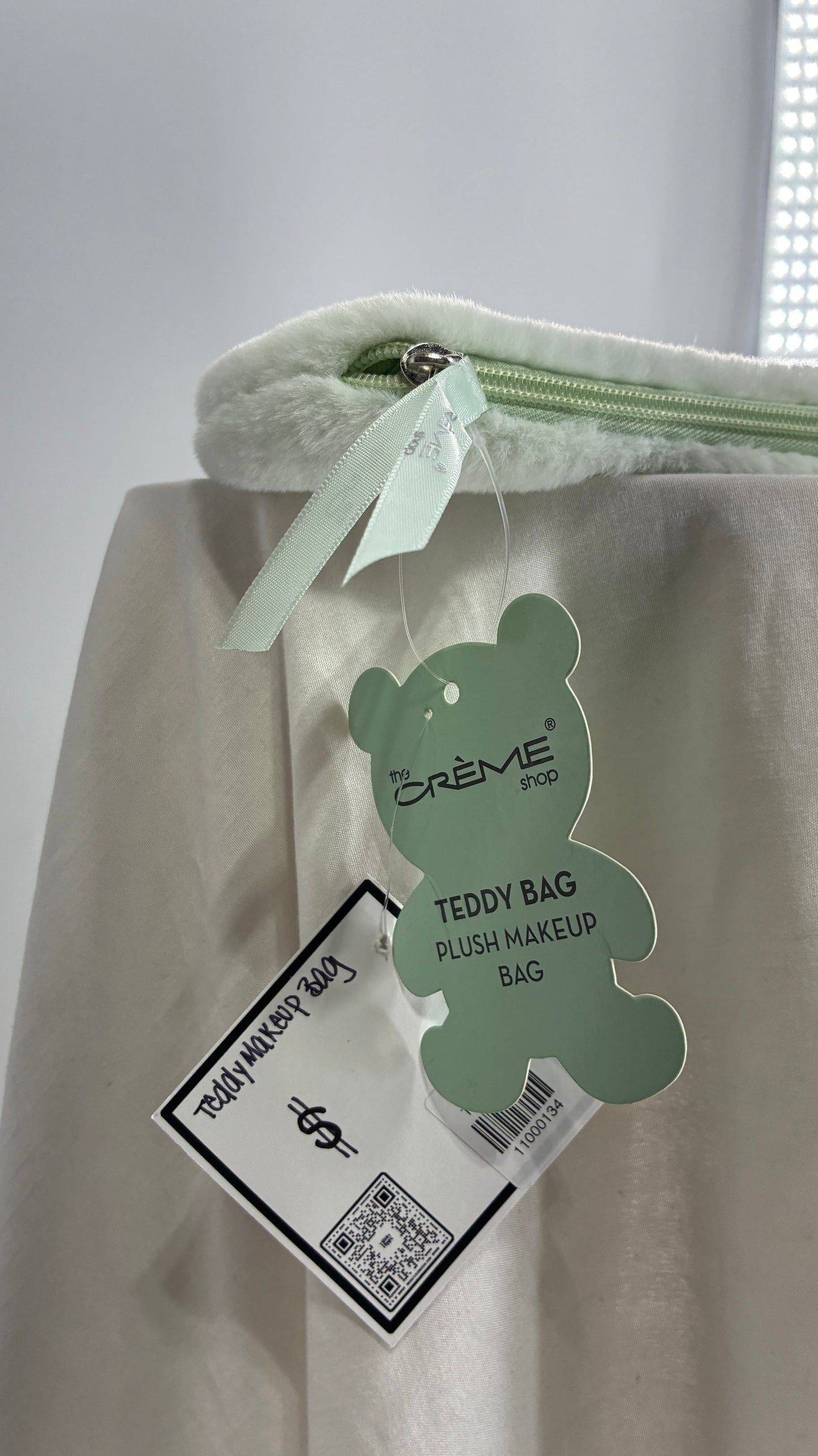 Plush Cloud Makeup Bag with Tags Attached