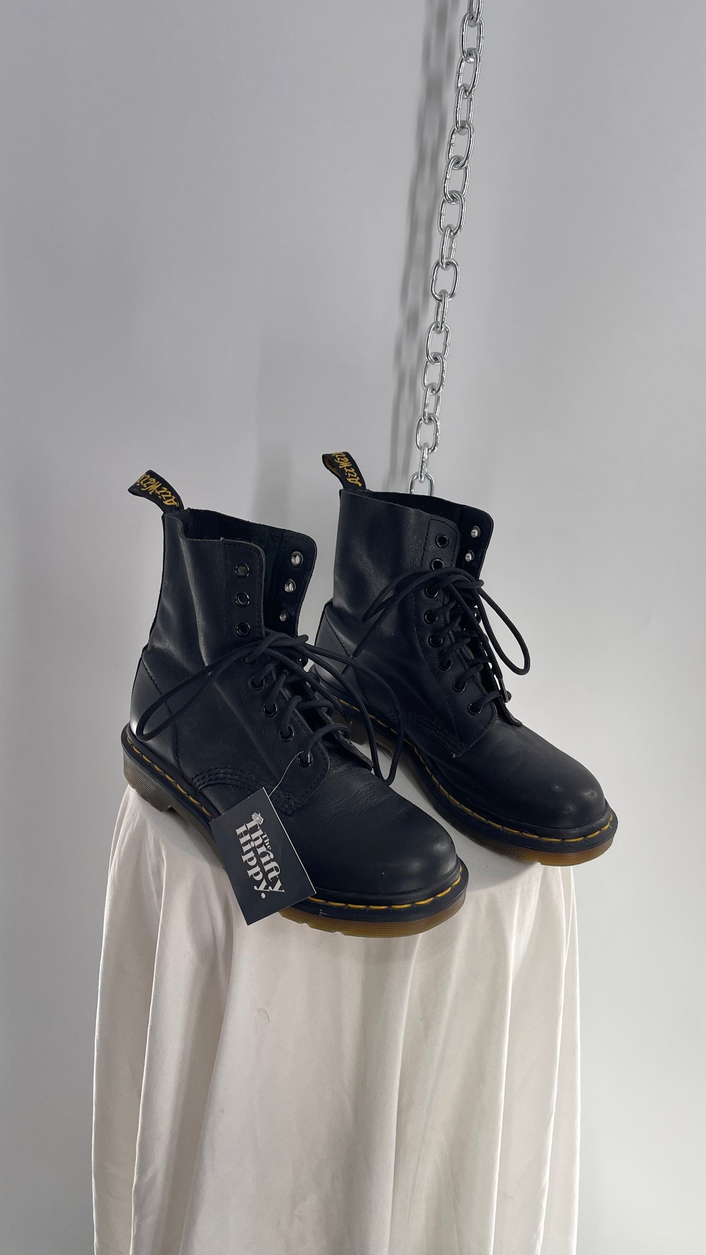 Doctor Martens Black Leather Virginia Pascal Boots (6)