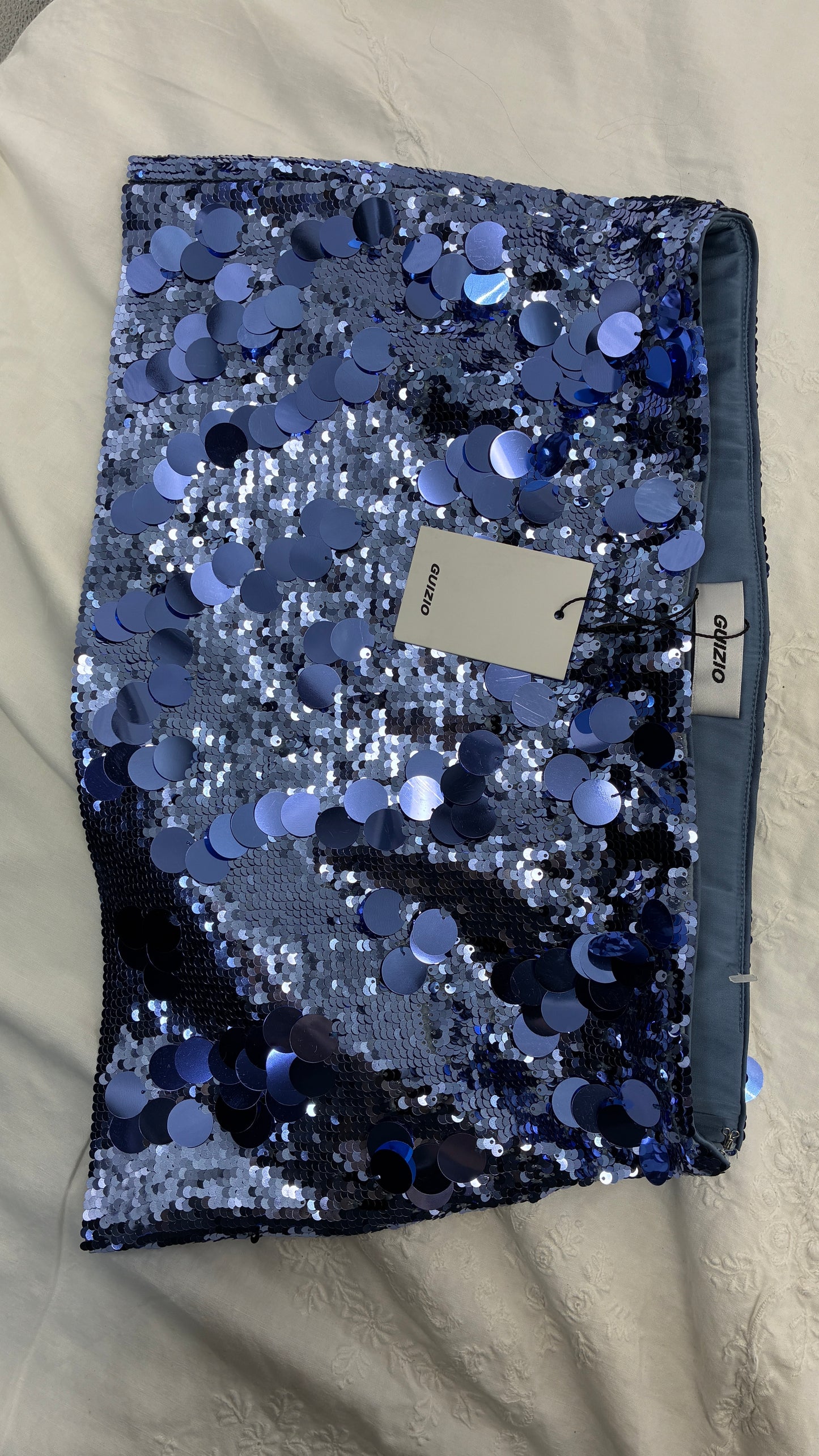 GUIZIO Purple Sequin Micro Mini Skirt with Tags Attached (Small)