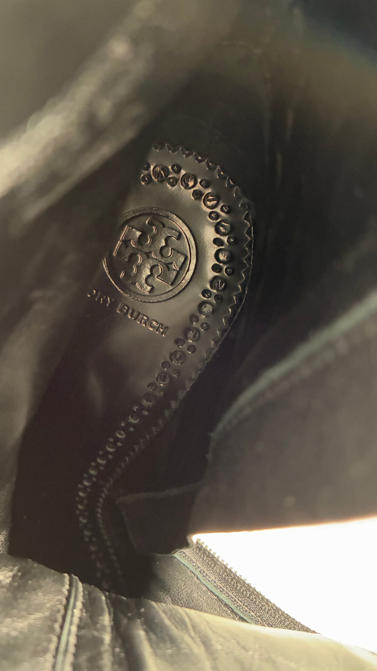 Vintage TORY BURCH Black Patent Leather Stiletto Boots  (9.5)