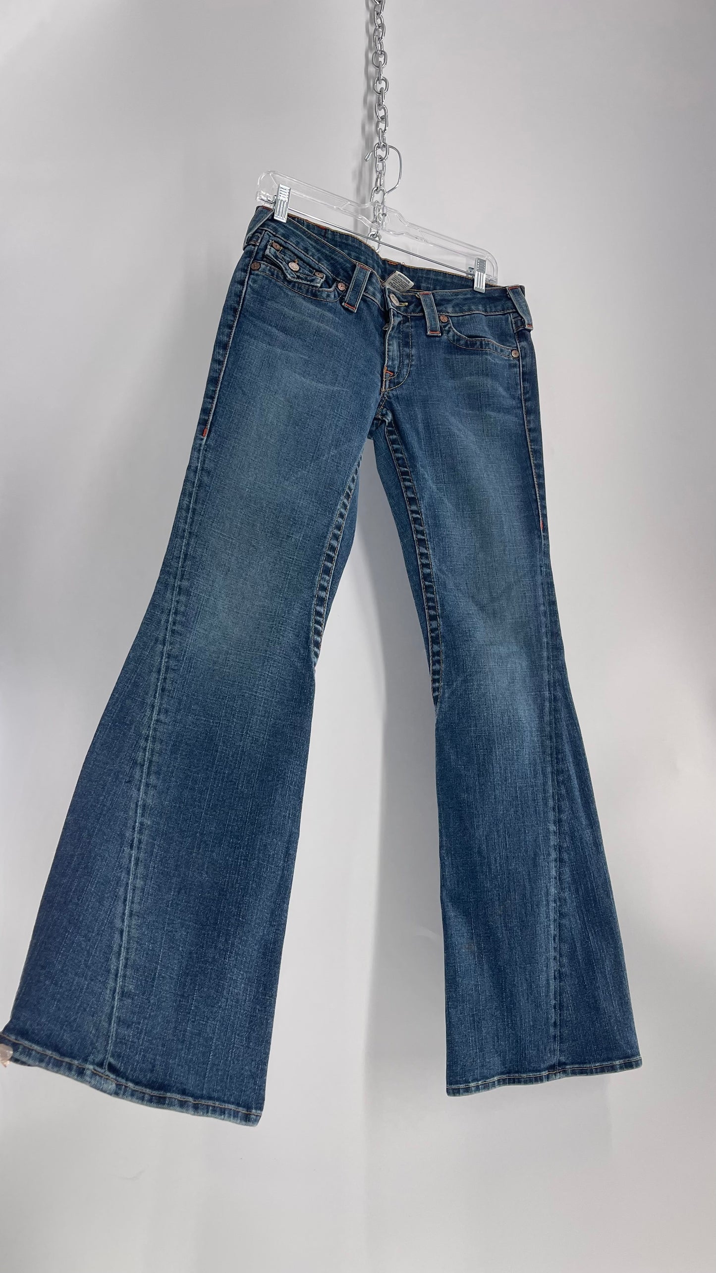 Vintage True Religion Kickflare Jeans with Embroidered Pockets (30)