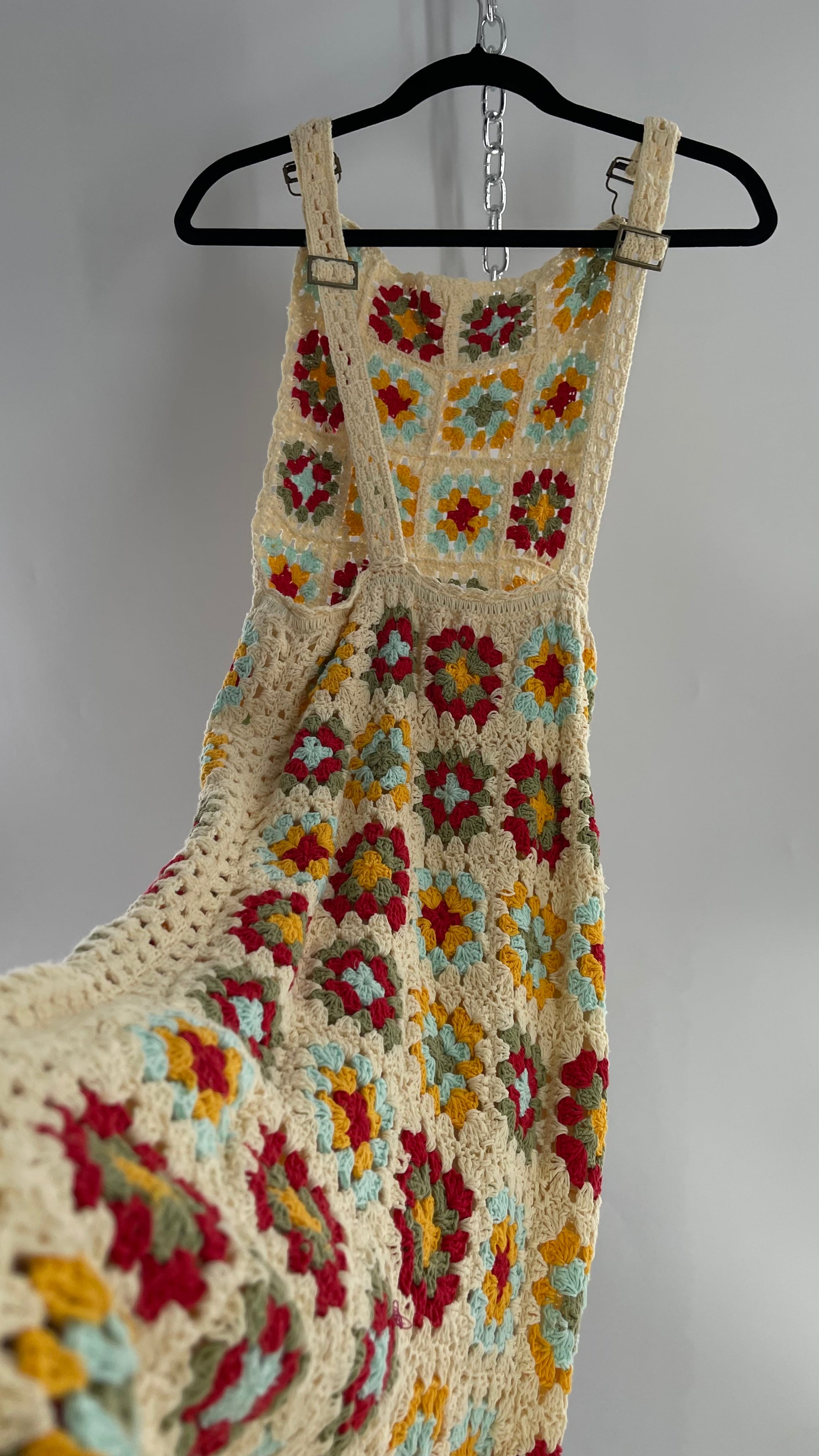 Free People Flook Beige Heavy Weight Crochet Granny Patchwork Overall The Thrifty Hippy Free People Flook Beige Heavy Weight Crochet Granny Patchwork Overall The Thrifty Hippy