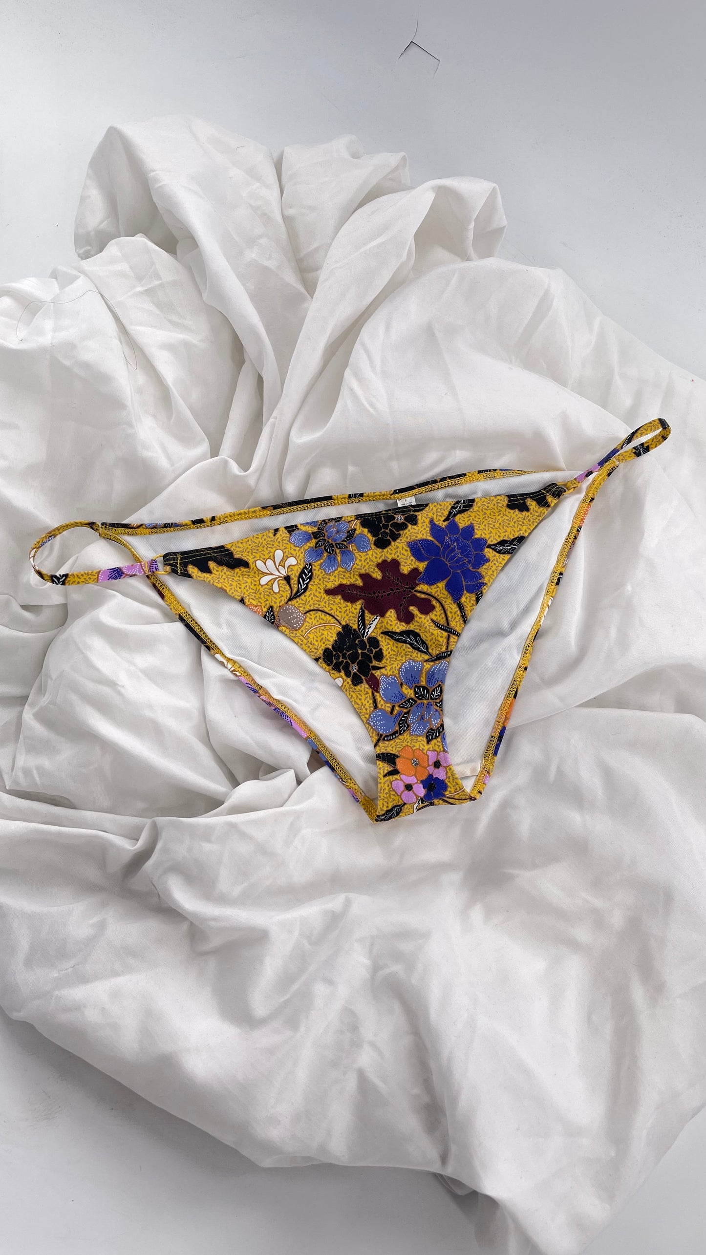 Urban Outfitters Out From Under Yellow Floral Swim Bottoms (XL)