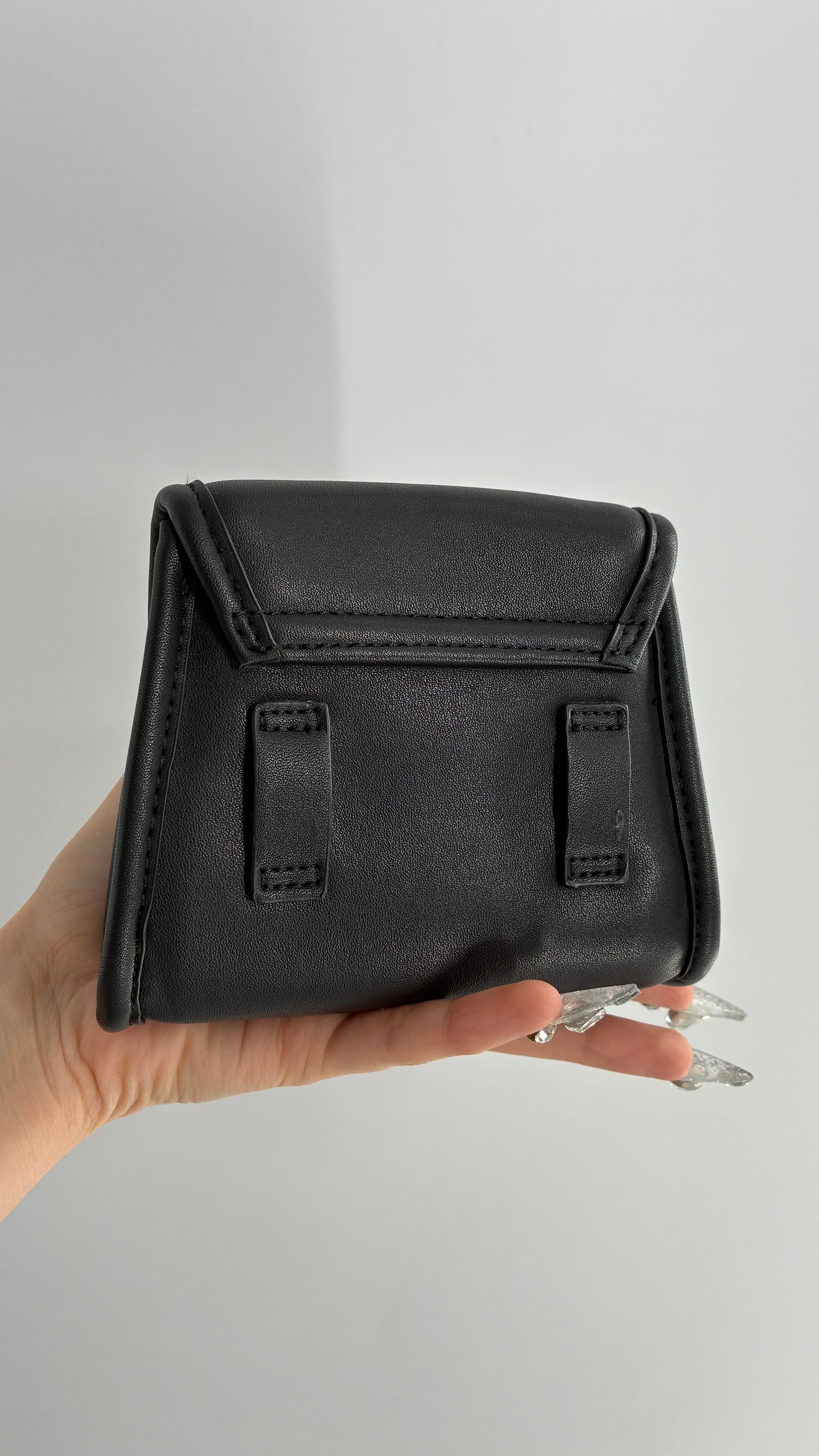 Black Leather Belt Bag