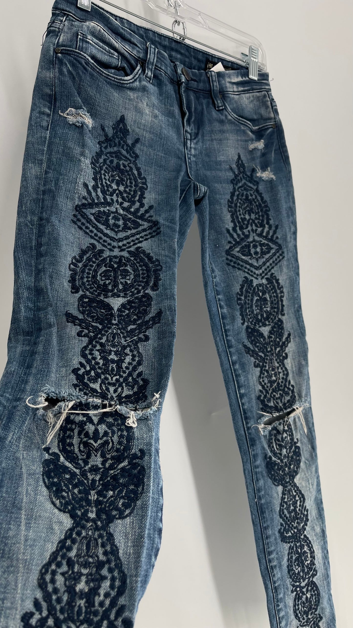 BLANK NYC Distressed Fully Embroidered Jeans (24)