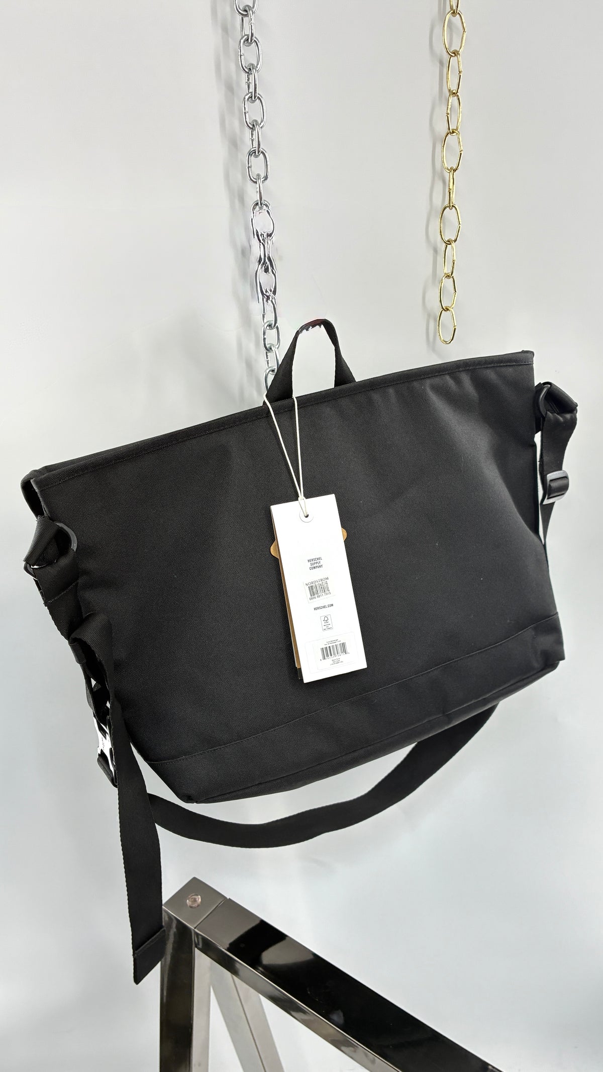 Vintage HERSCHEL Cove Black Laptop Briefcase Bag with Tags