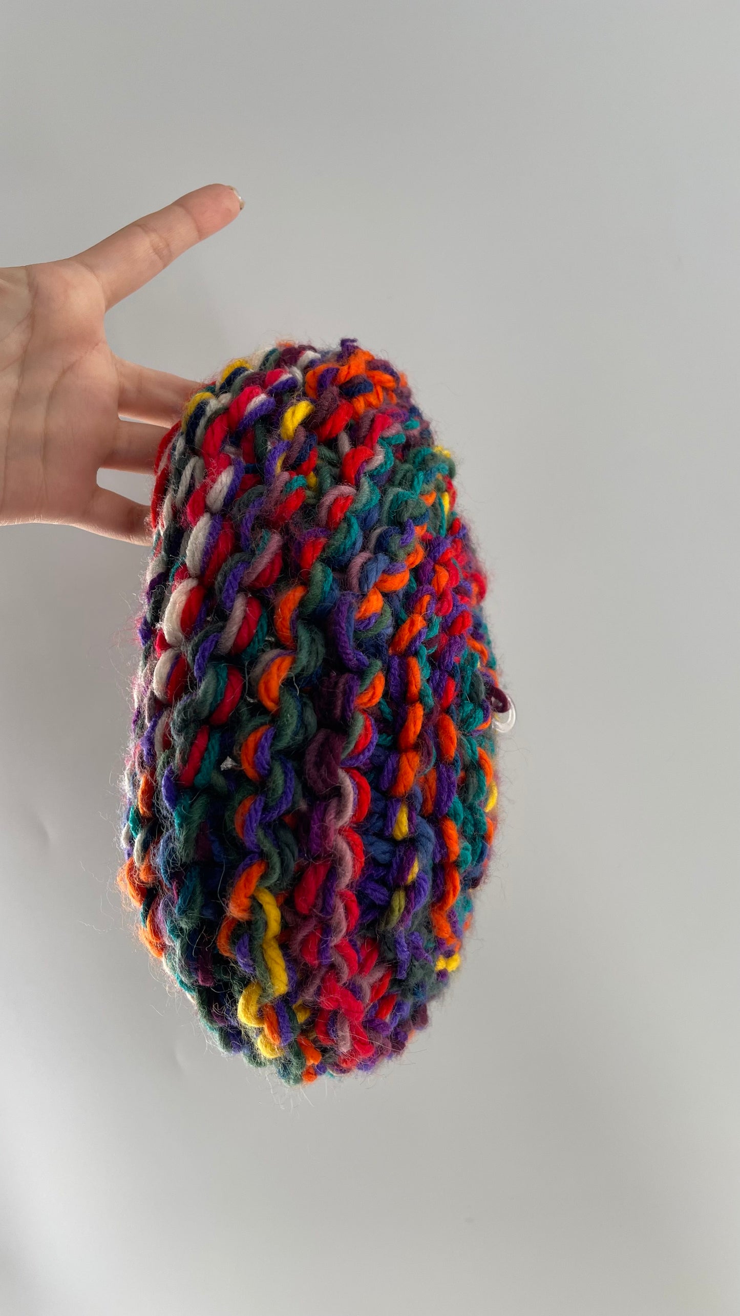 Vintage Handmade Colorful Knit Beanie/Beret