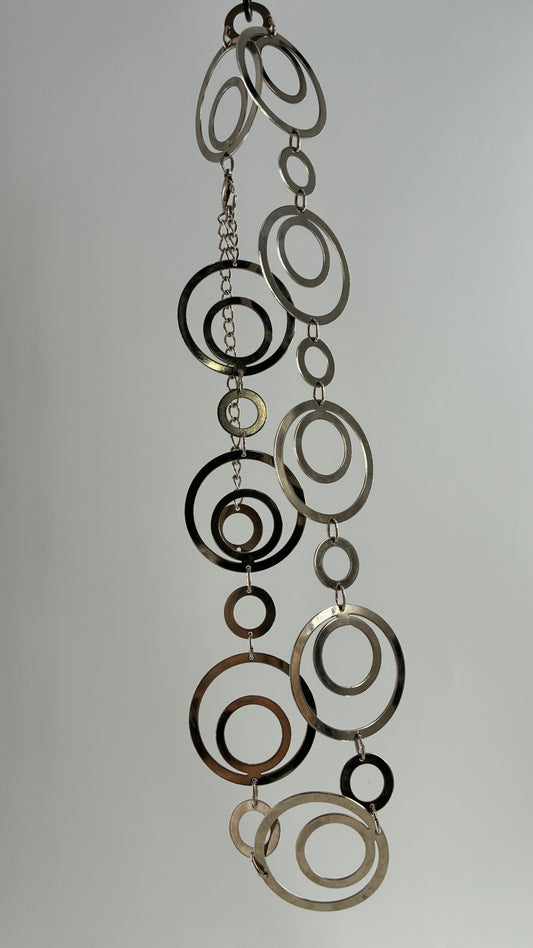 Vintage Disco Style Metal Circle Belt