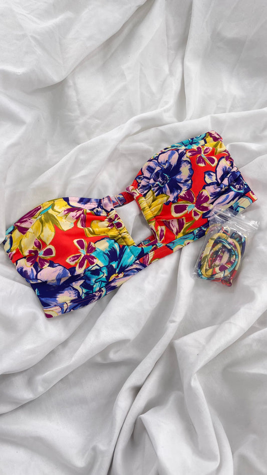 Urban Outfitters Out From Under Tropical Floral Swim Top (Small)