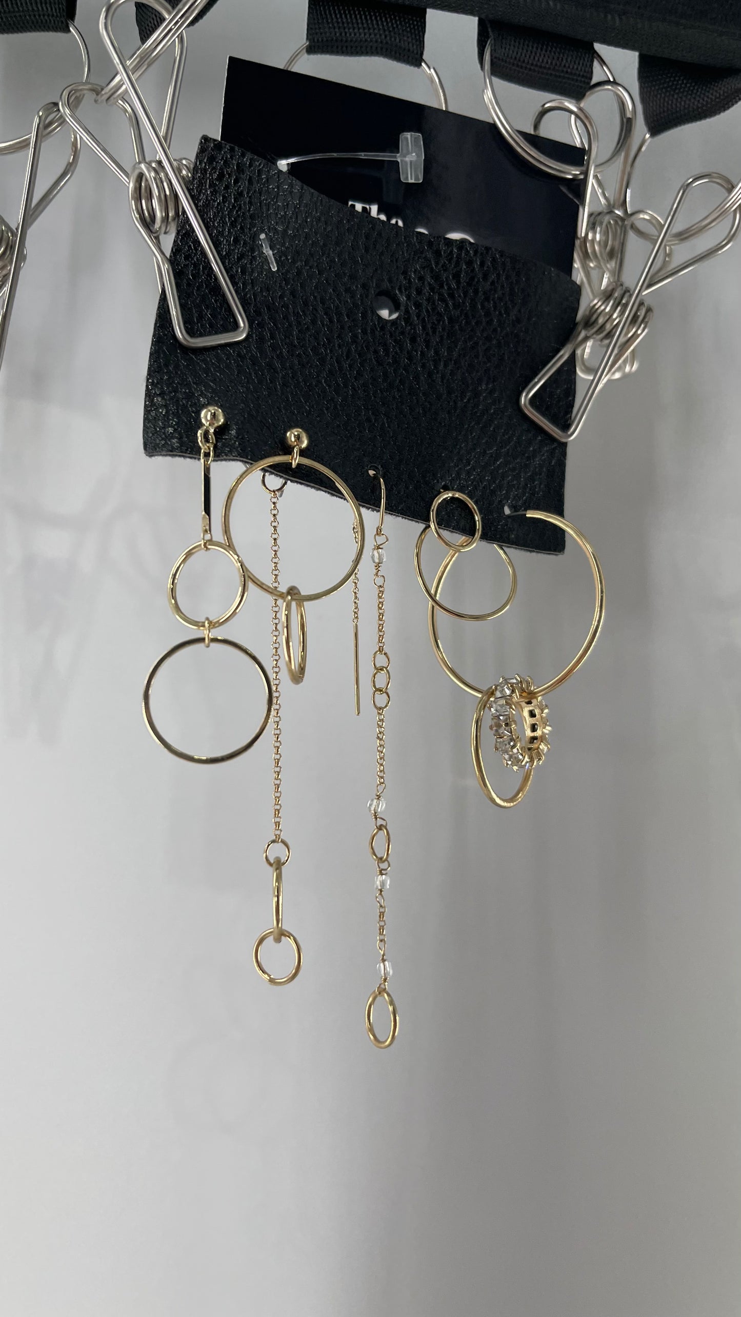Free People Mix and Match Delicate Gold Loop + Hoop Earring Set
