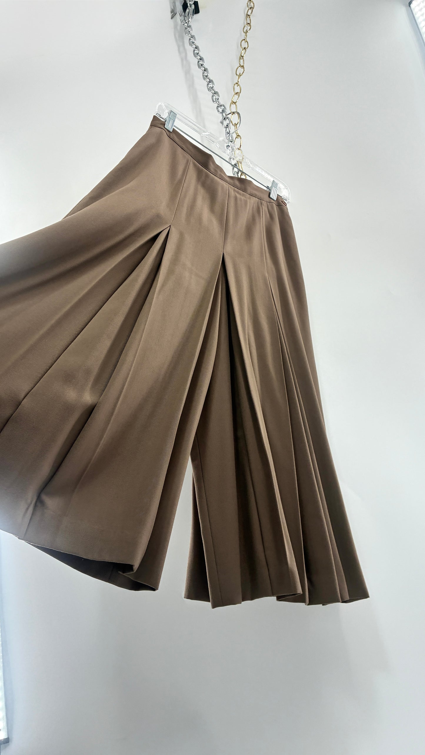 Vintage J’ENVIE SPORT NEW YORK 100% Pure Wool Pleated Wide Leg Culottes (10)