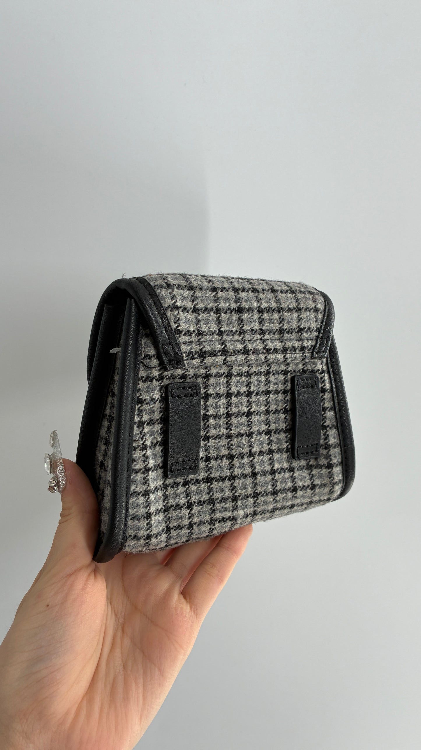 Woven Plaid Belt Bag