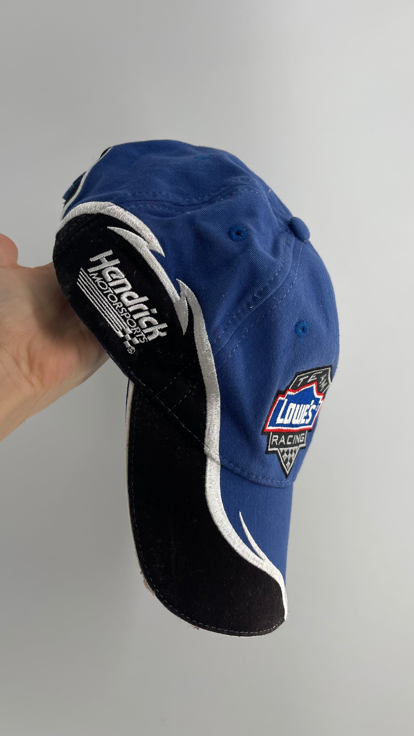 Vintage NASCAR Lowe’s Jimmie Johnson Racer Driver Set: hat, wallet, matchbox cars, notepad and jersey