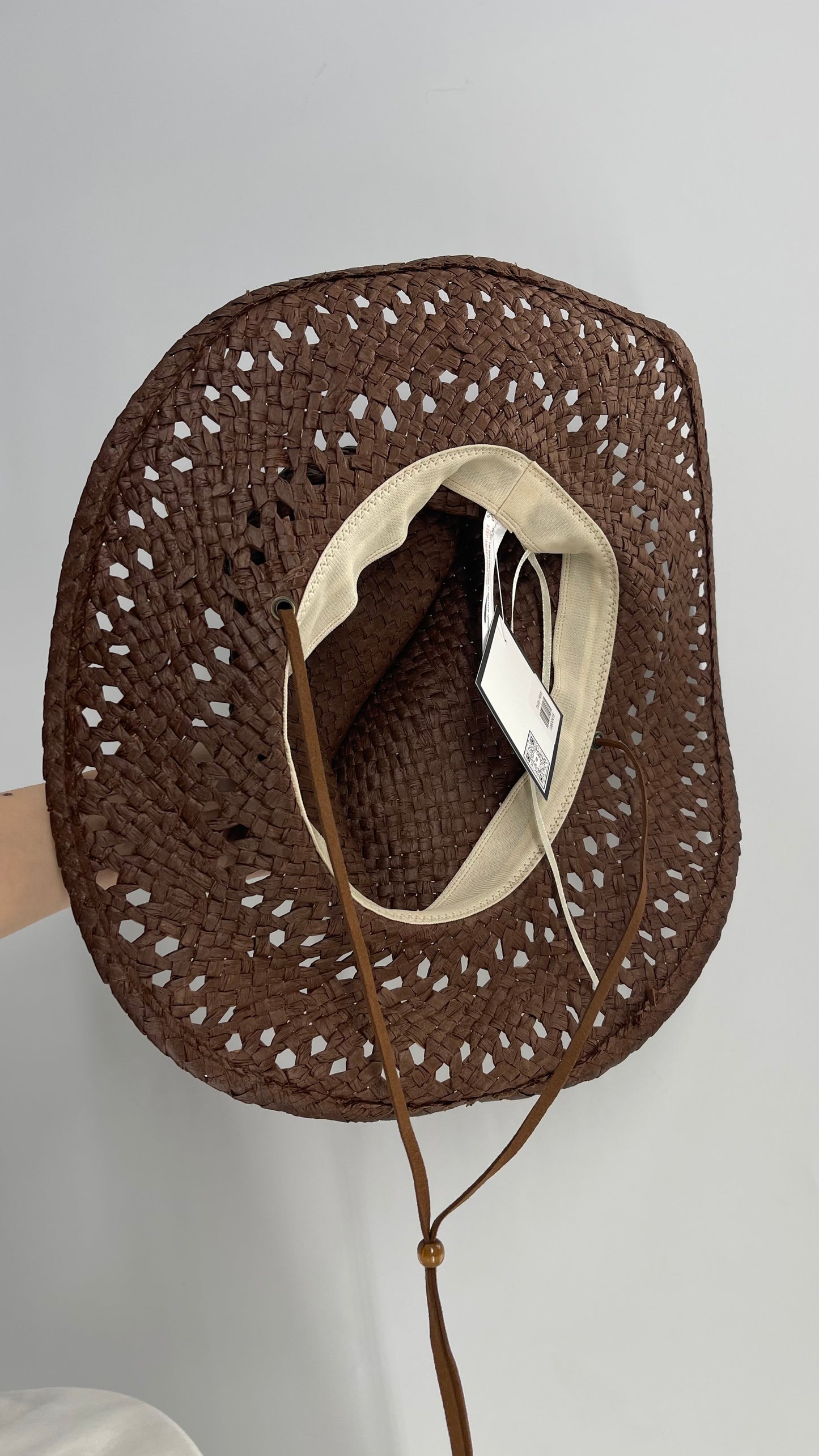 Brown Country Cowboy Shapeless Straw Hat