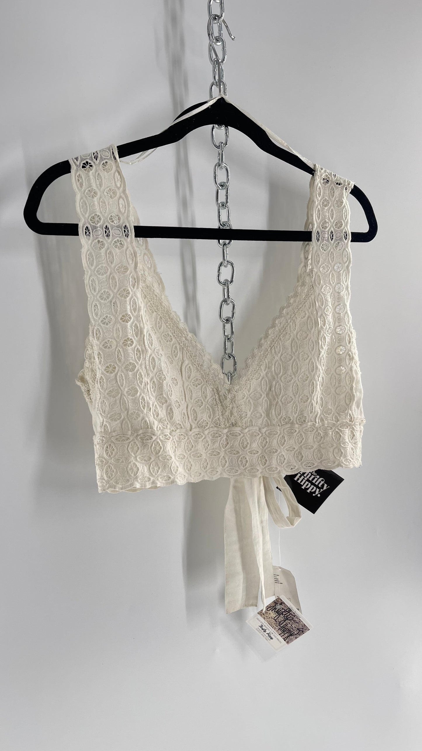 Urban Outfitters White Eyelet Lace Bustier with Tags Attached (Large)