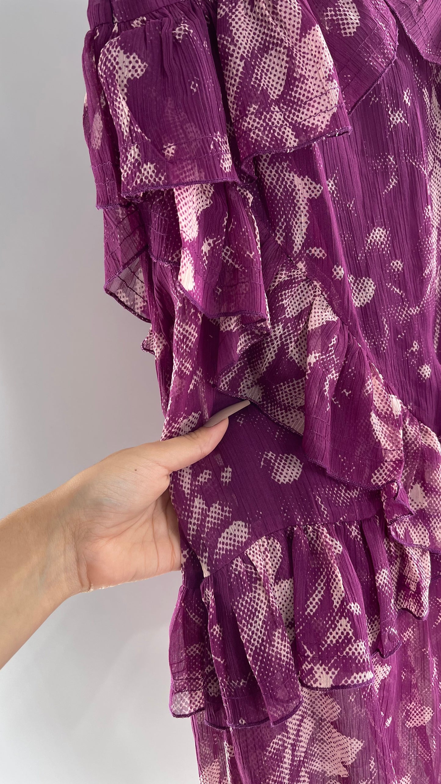 Urban Outfitters Purple Handkerchief Hem Skirt (Small)