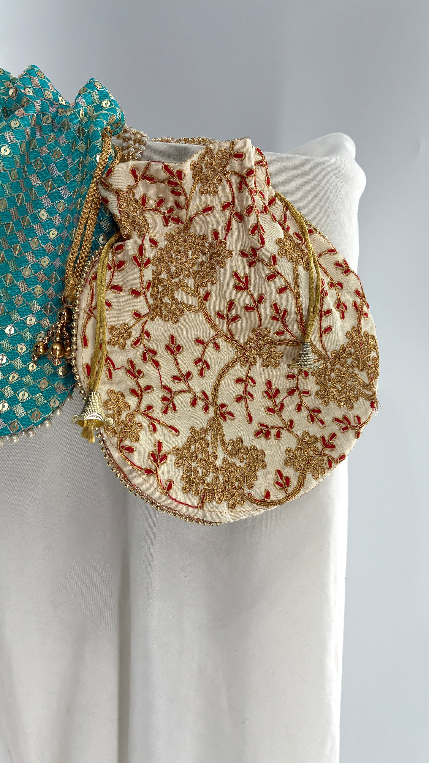 Vintage Beaded Wristlet Purse 2 Pc Set