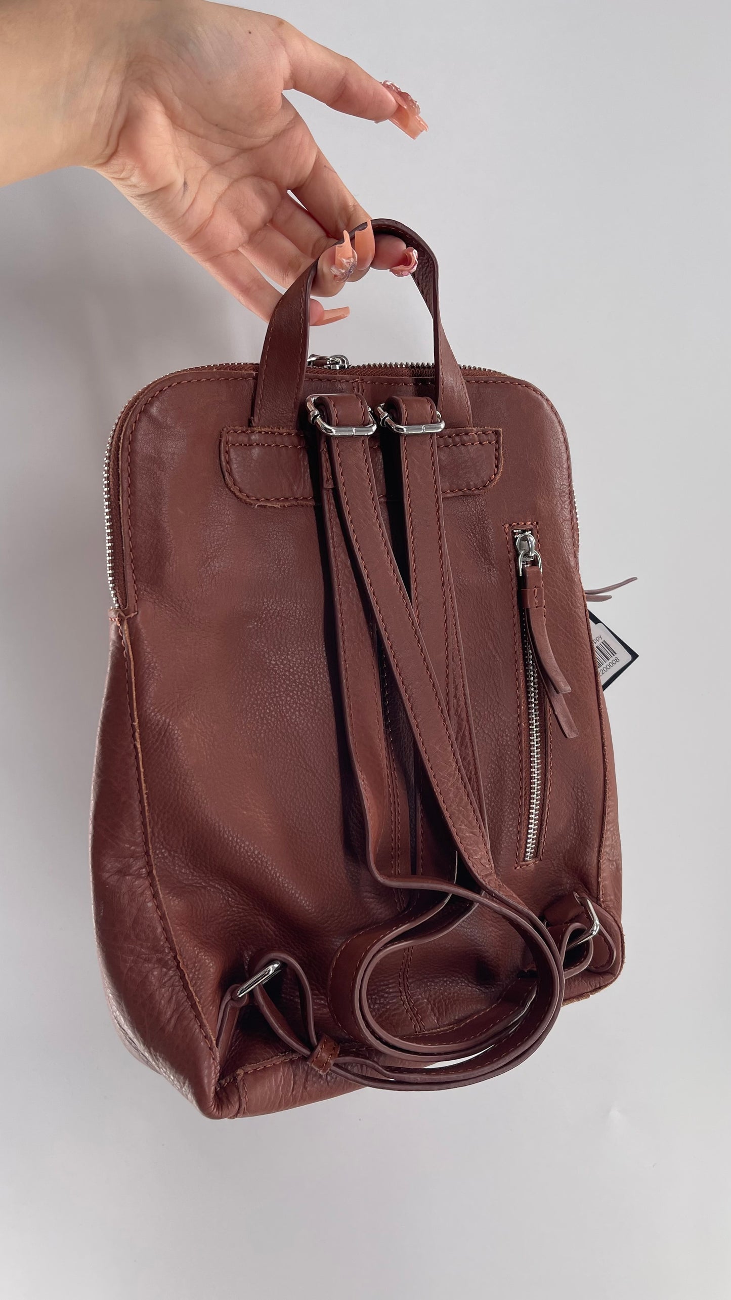 Vintage Brown Leather Backpack