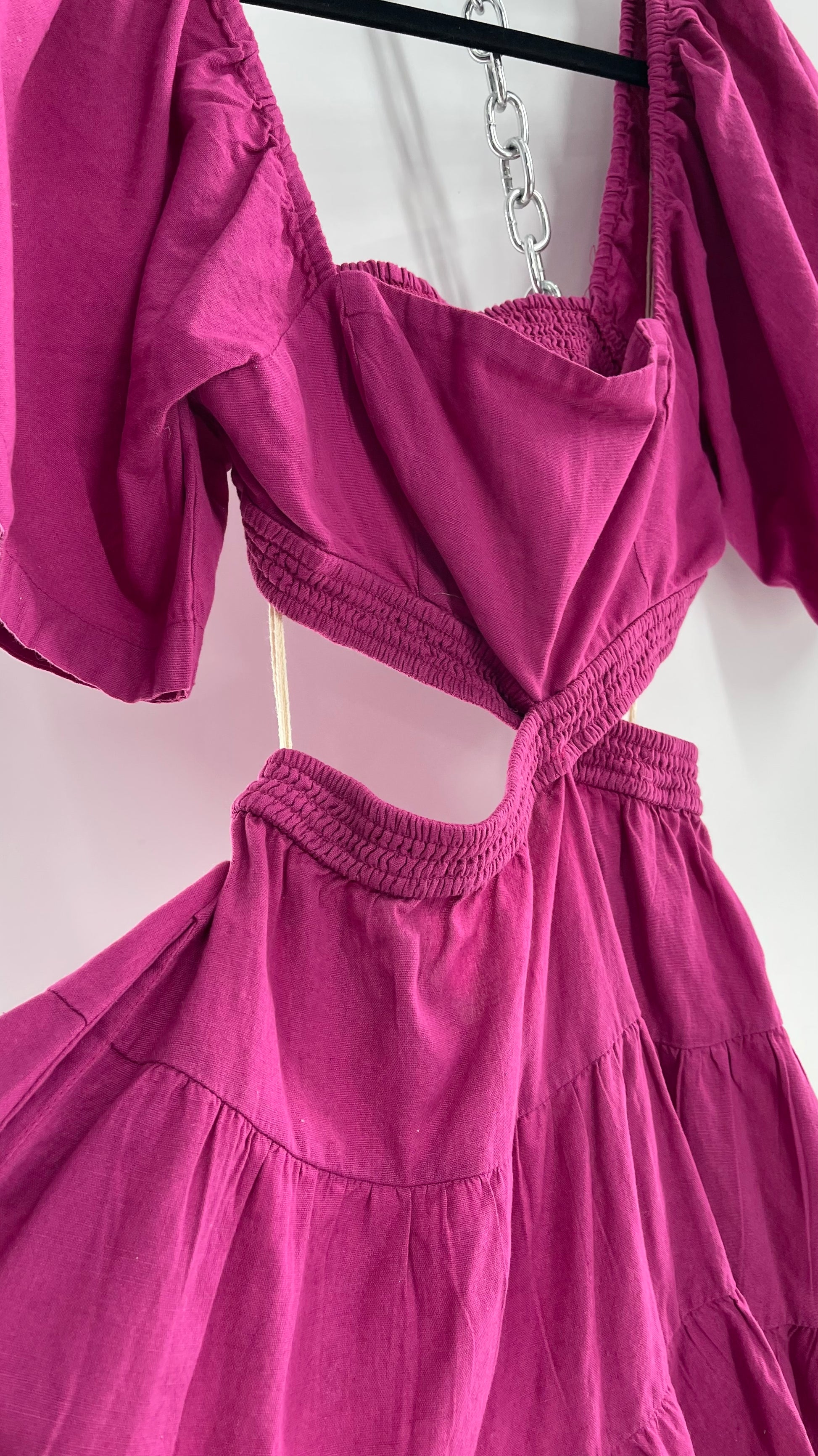 free people pink linen dress Free People Fp Beach Free-Est Gitana Midi Dress
