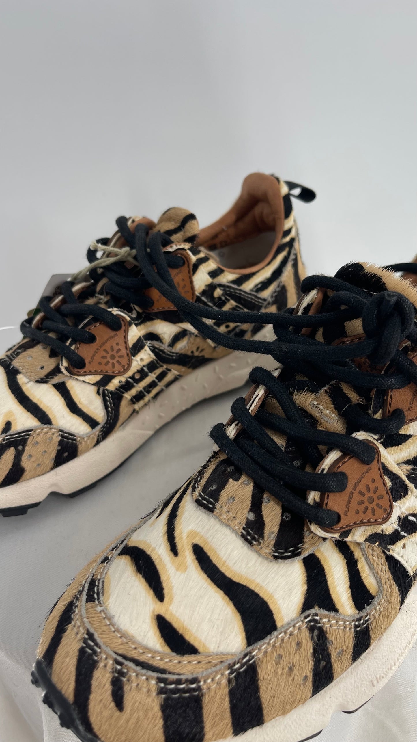 Flower Mountain X Free People Cow Hide Mixed Animal Print Sneakers with Tags Attached (7)