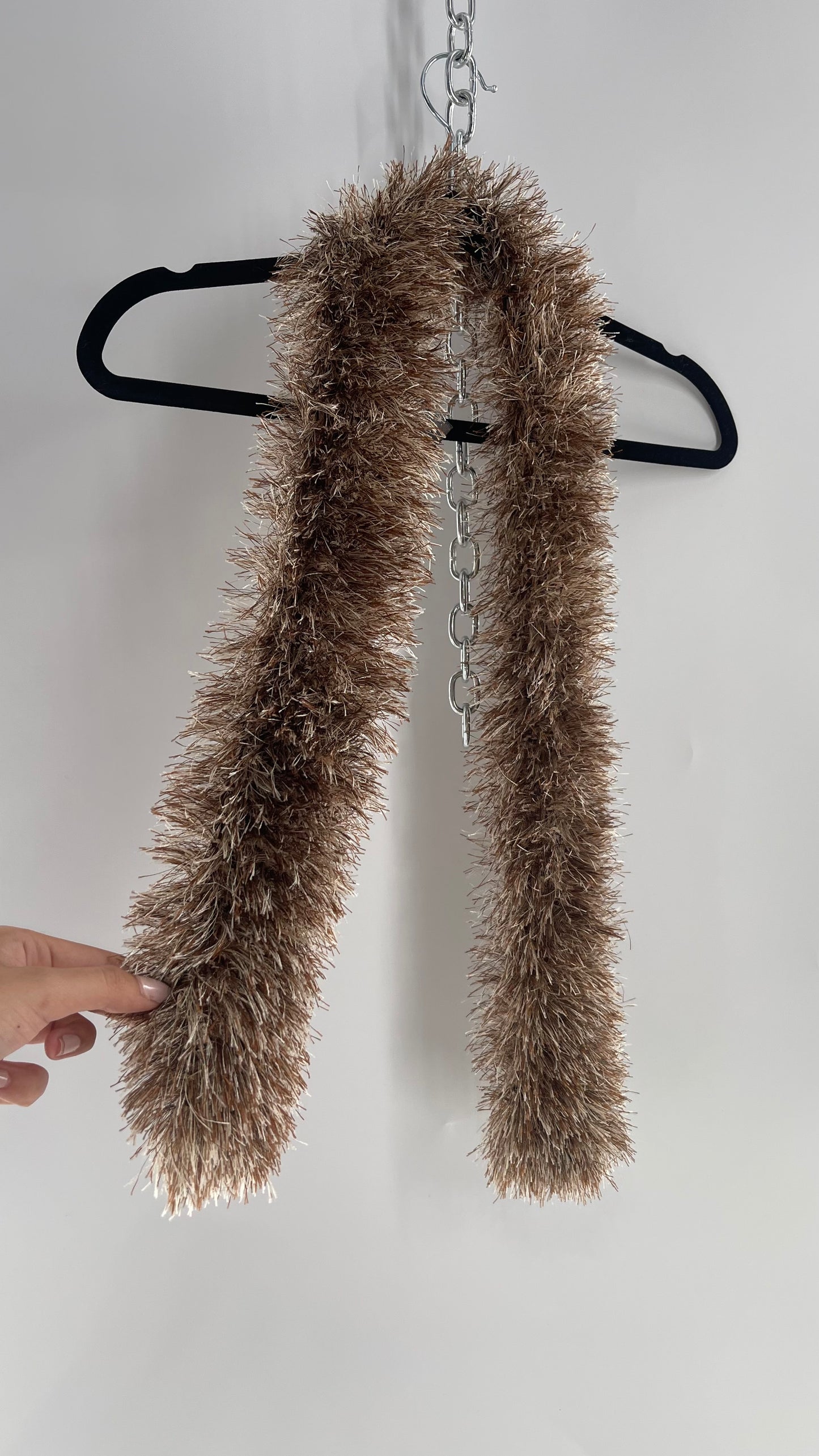 Vintage Brown Fuzzy Scarf