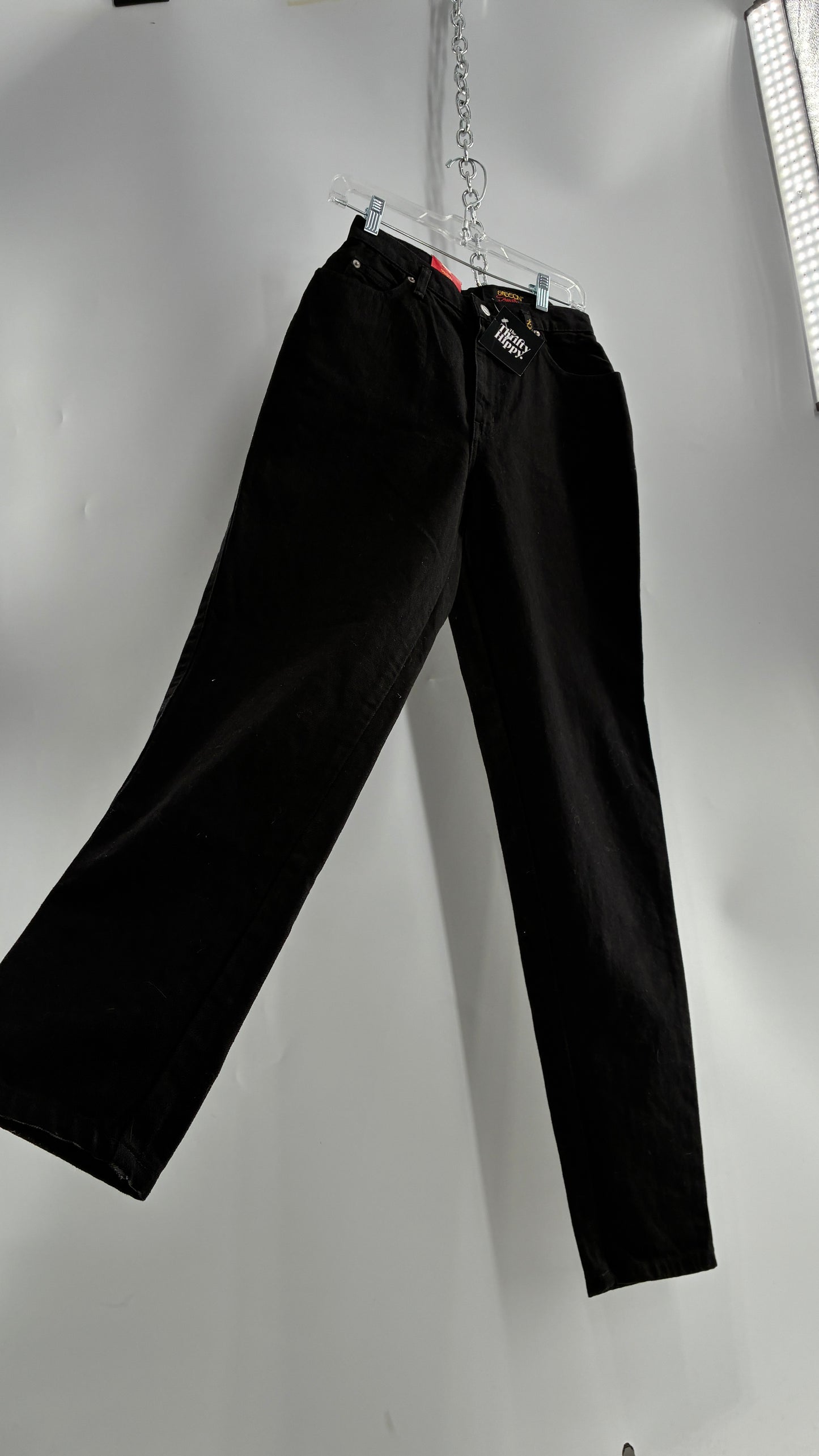 Deadstock Vintage 1980s SASSON Black High Waisted Mom Jean (7/8)