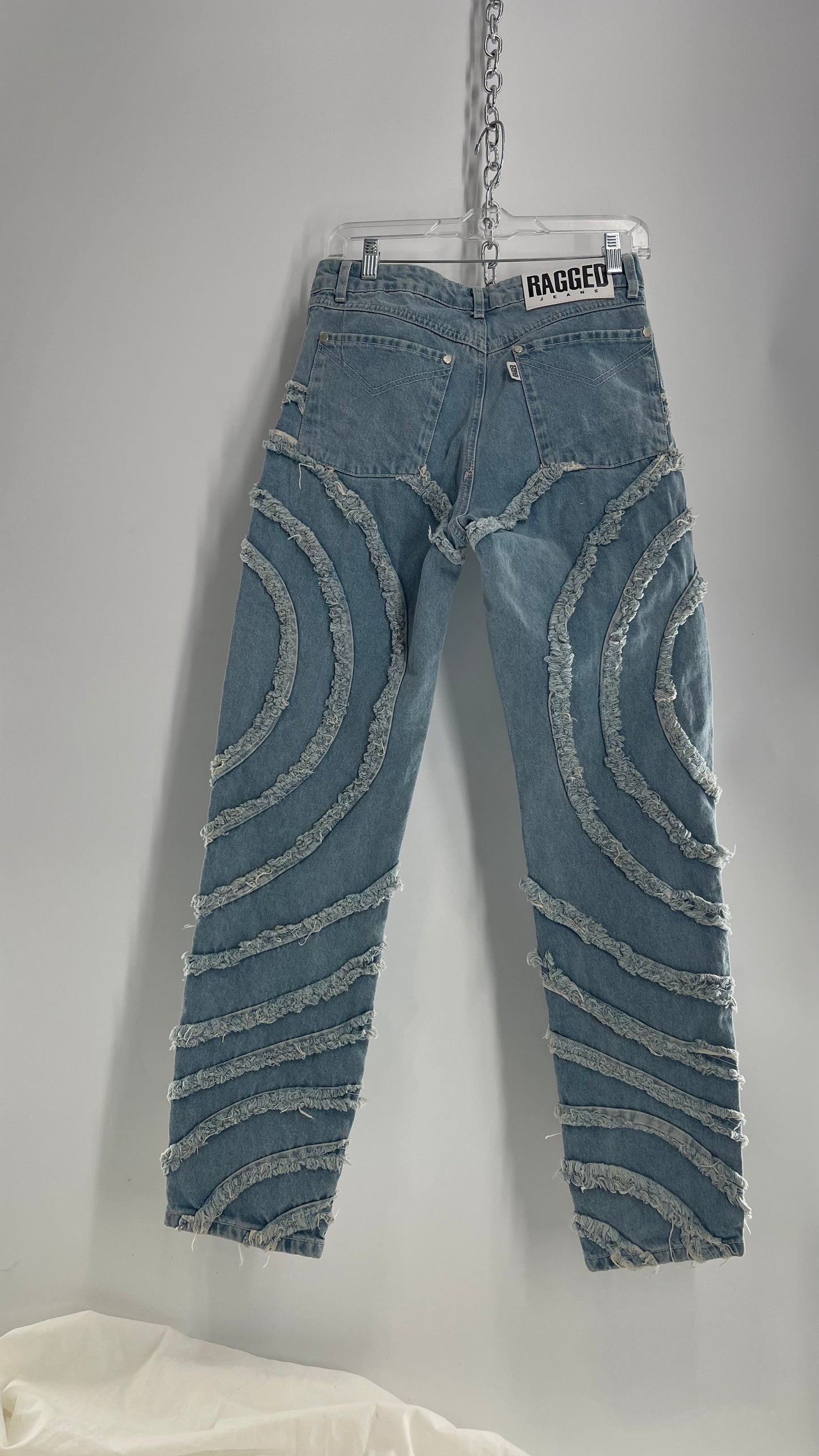 RAGGED PRIEST x Free People Raw Edge Seam Jeans with Tags Attached (28)