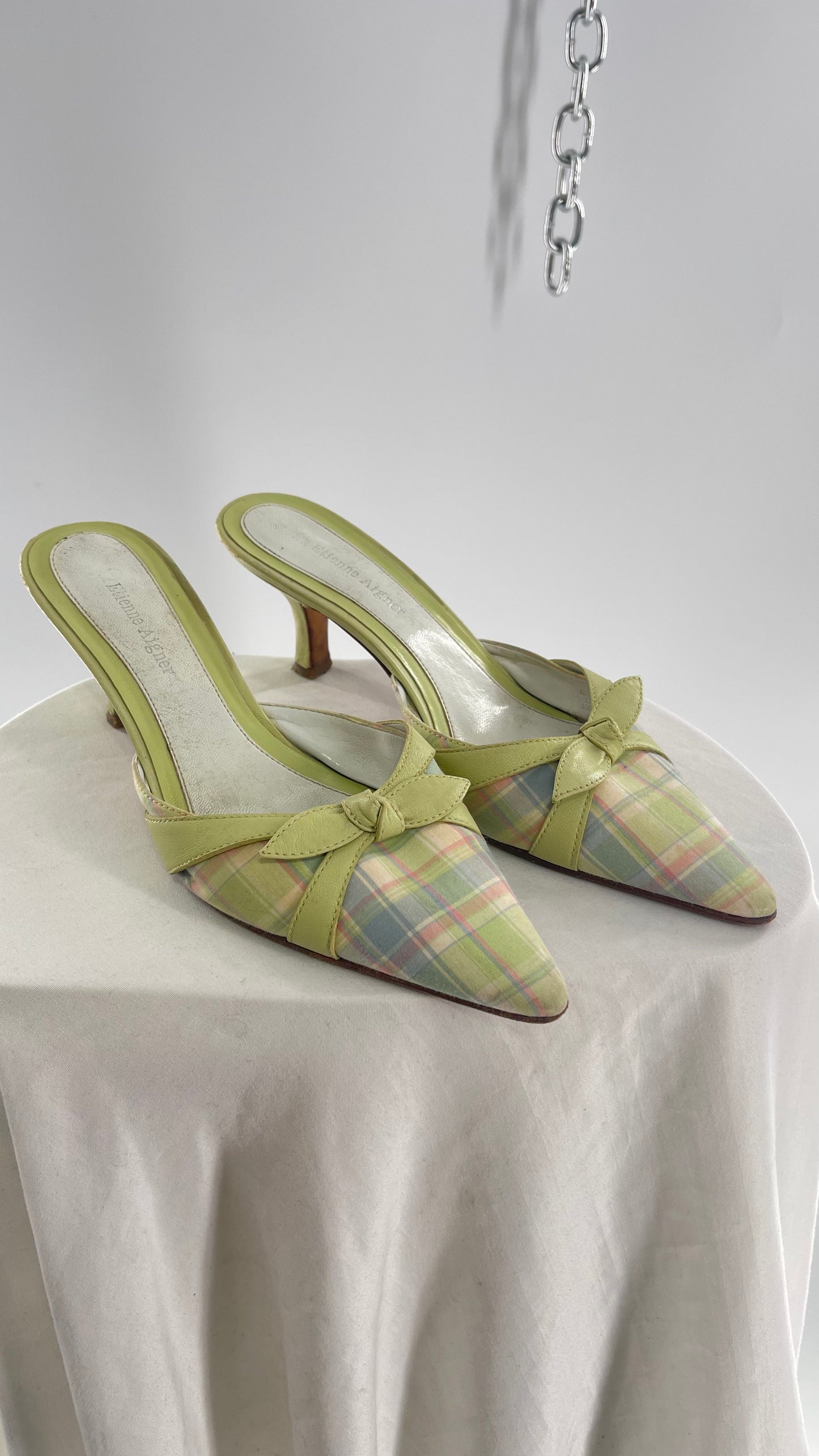 Vintage Etienne Agner Green Kitten Heel (6)