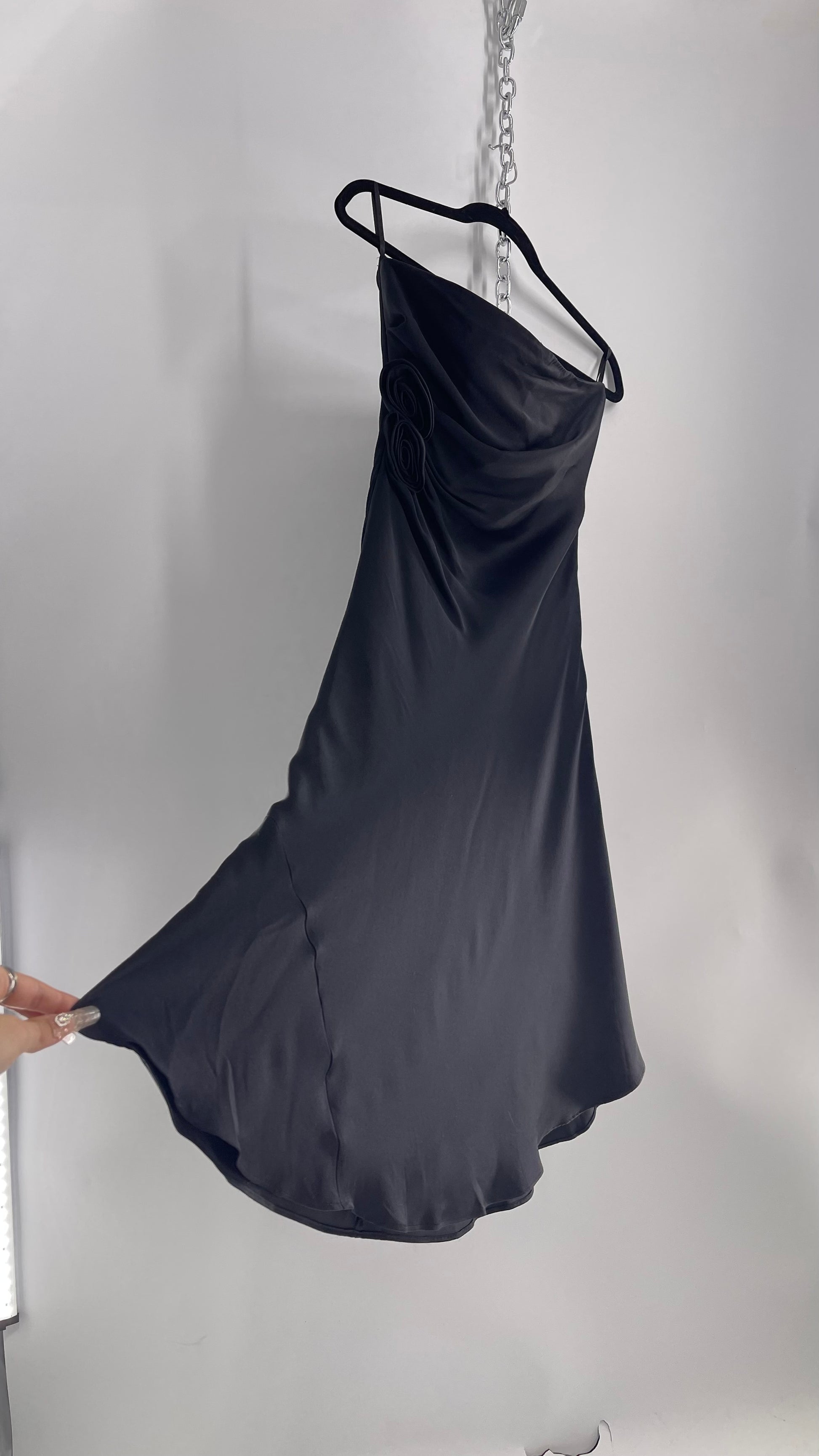 banana republic black dress Banana Republic Little Black Dress Midi Slip Dress NEW MSRP $110 SZ 10-16