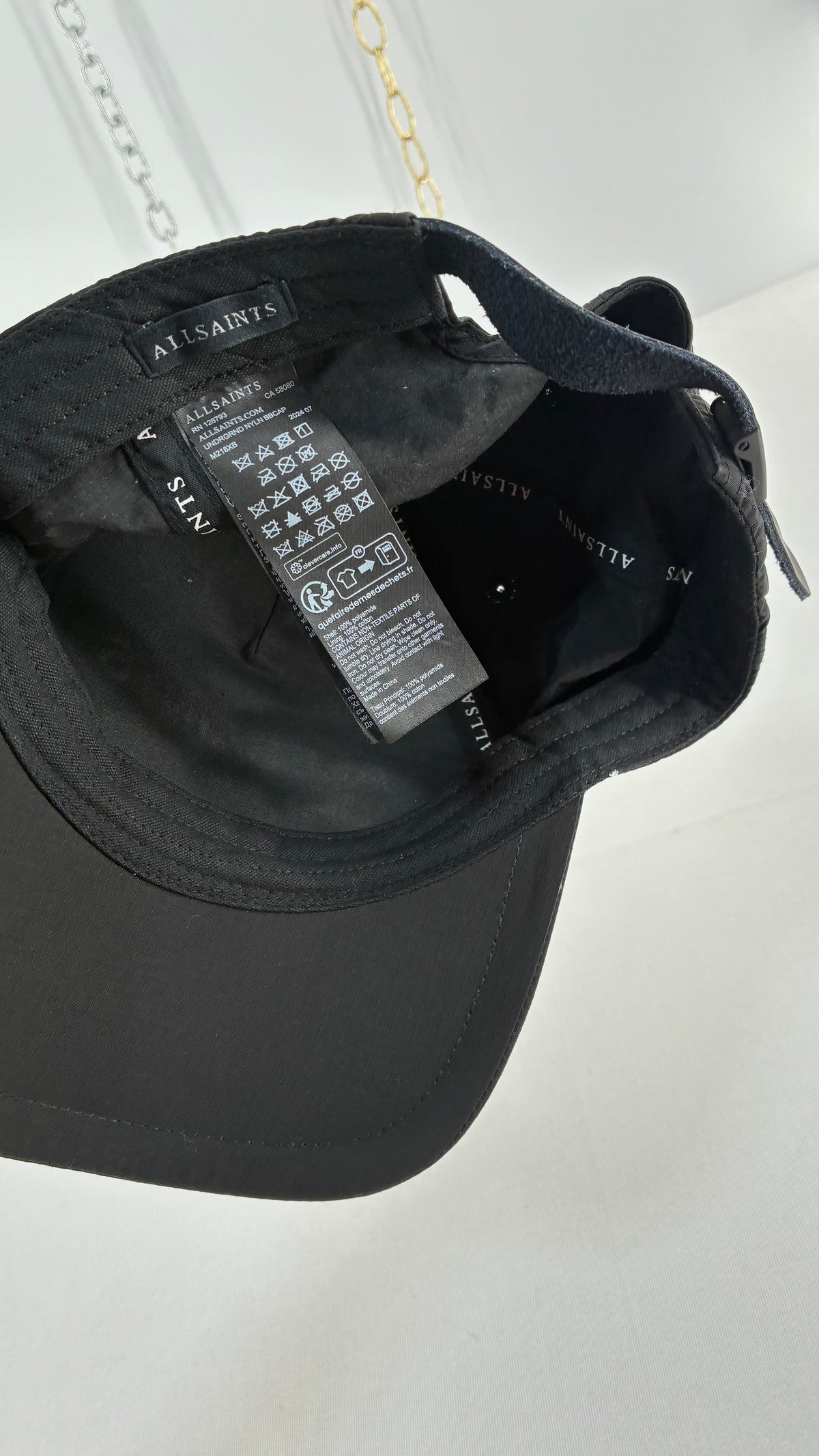 Vintage ALLSAINTS Black Embroidered UNDERGROUND Logo Baseball Cap