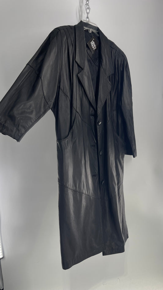 Vintage Jacqueline Ferrar Soft Leather Duster Coat (Large Petite)