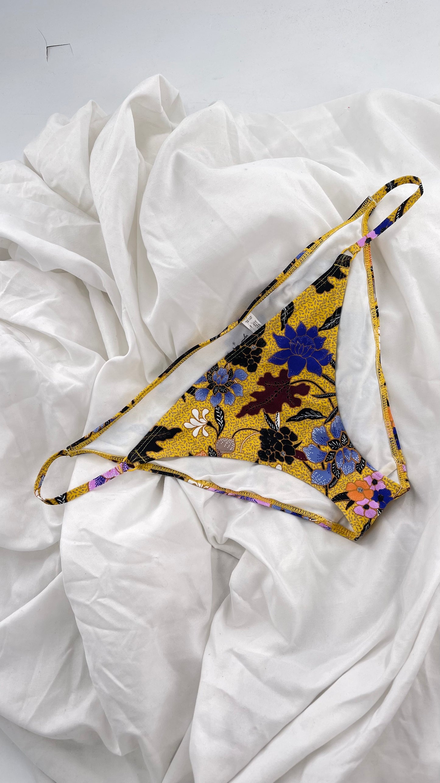 Urban Outfitters Out From Under Yellow Floral Swim Bottoms (XL)