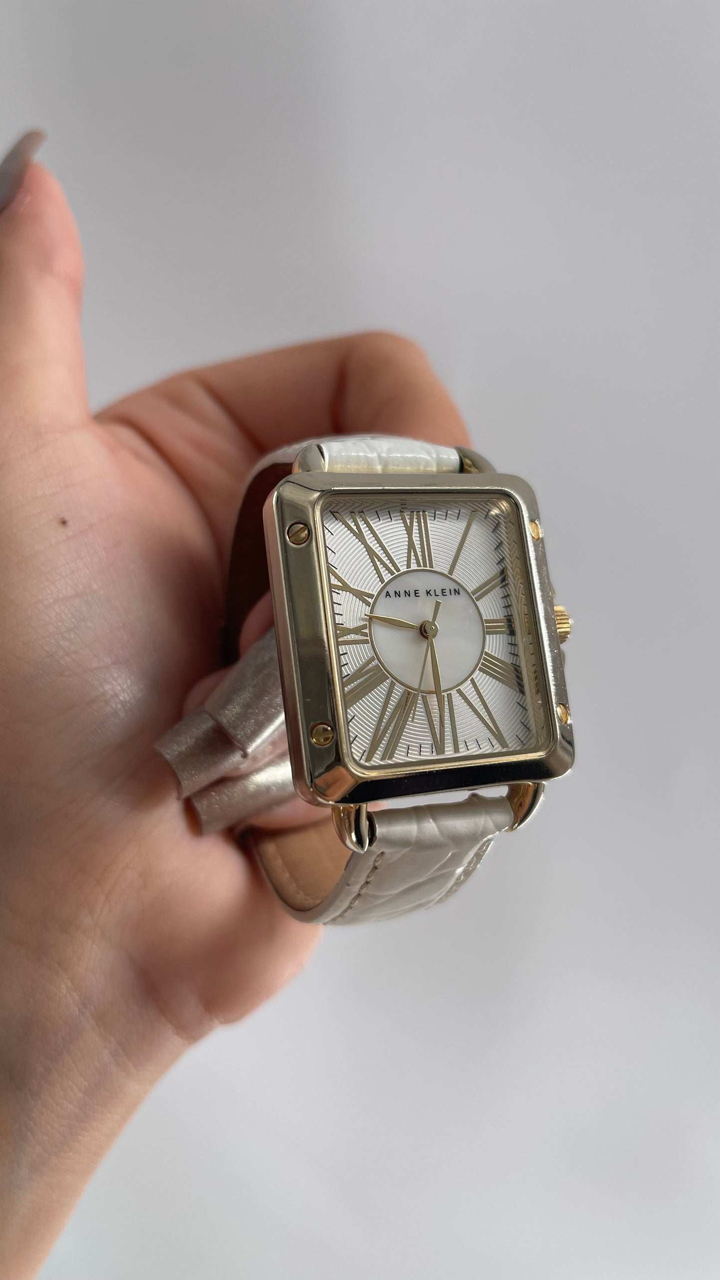 Vintage Skinny Watch with Two Straps