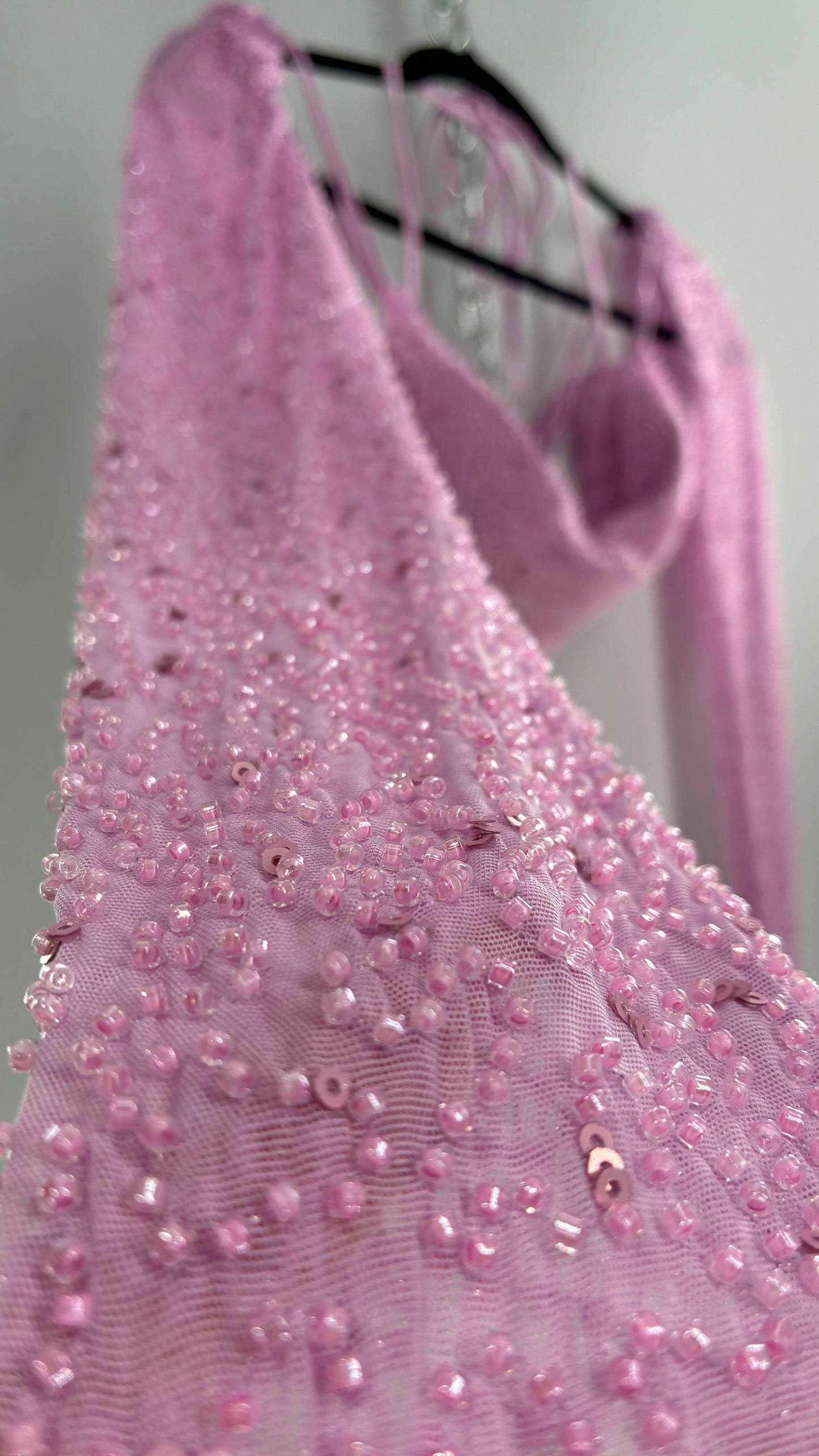 Princess Polly Beaded Shrug, Drape Front Lilac Long Sleeve with Tags Attached (6)
