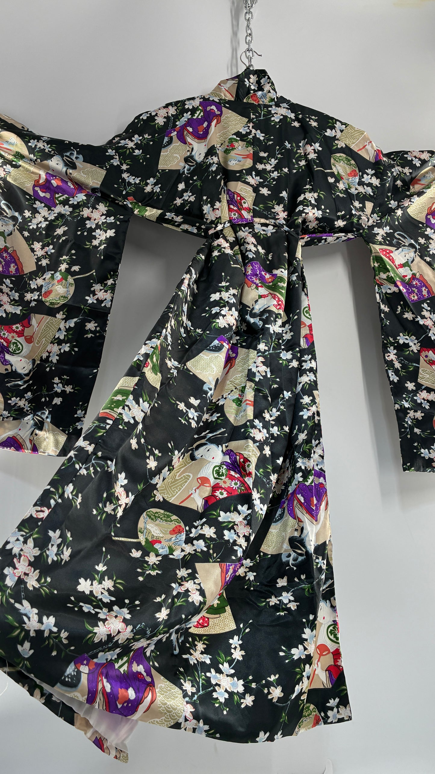 Deadstock Vintage Japanese Style Drape Sleeve Duster Robe/Kimono with Tags Attached (One Size)