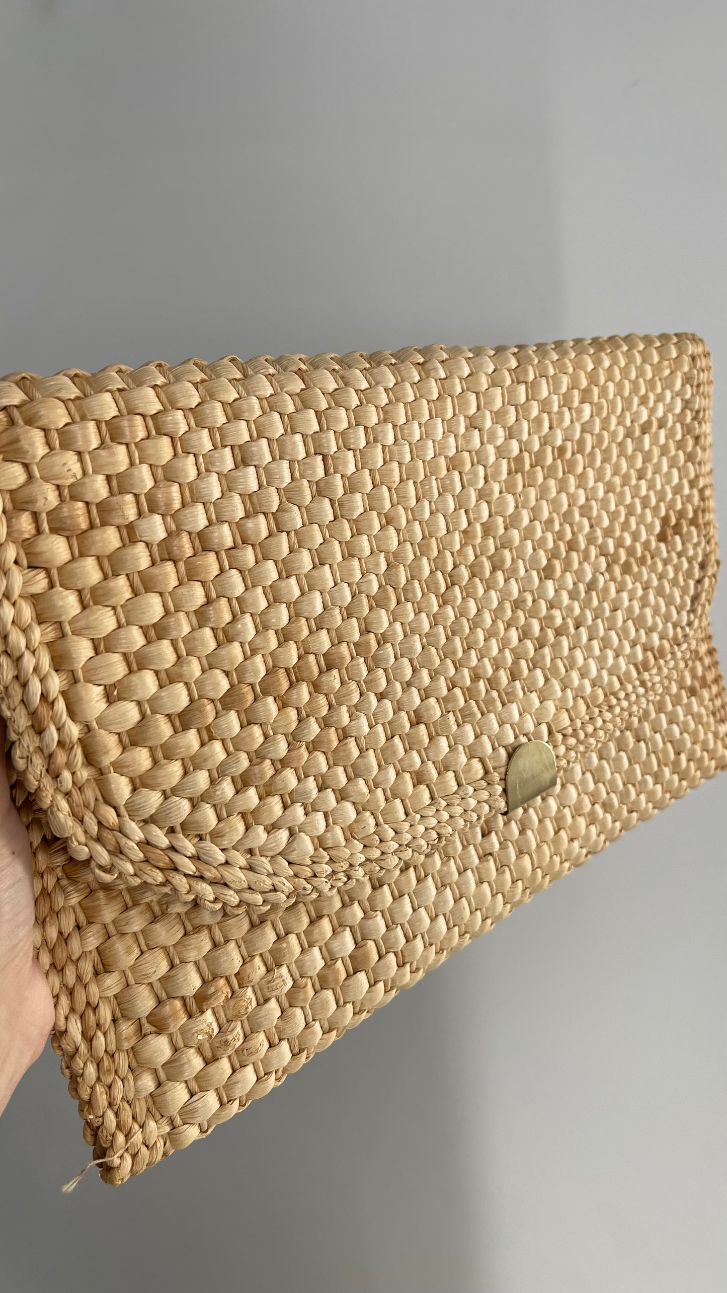 Vintage Mister Ernest Woven Straw Oversized XL Clutch