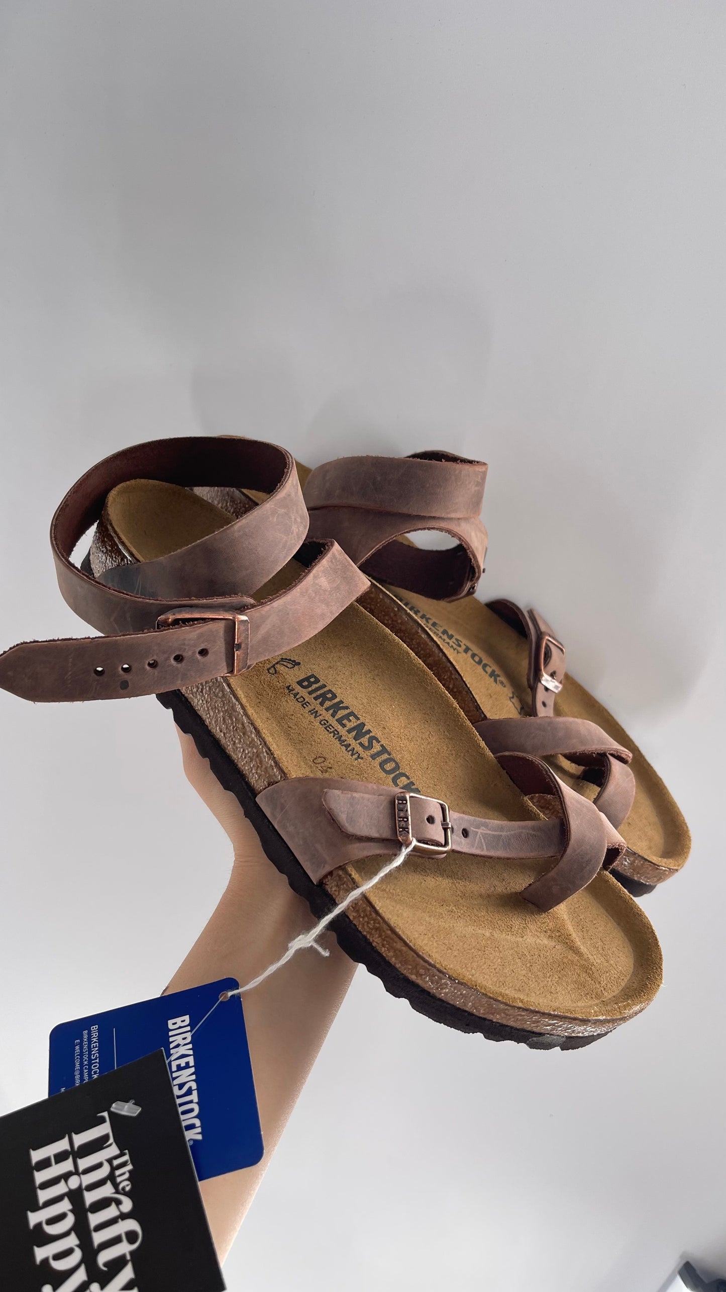 BIRKENSTOCK YARA Leather Strappy Sandal with Tags Attached (8)