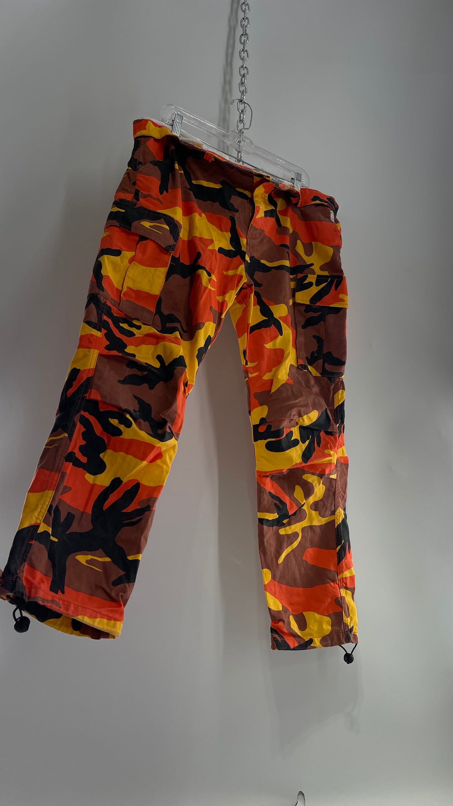 Big For Sam Orange/Yellow/Black Camo Cargo (XXL)