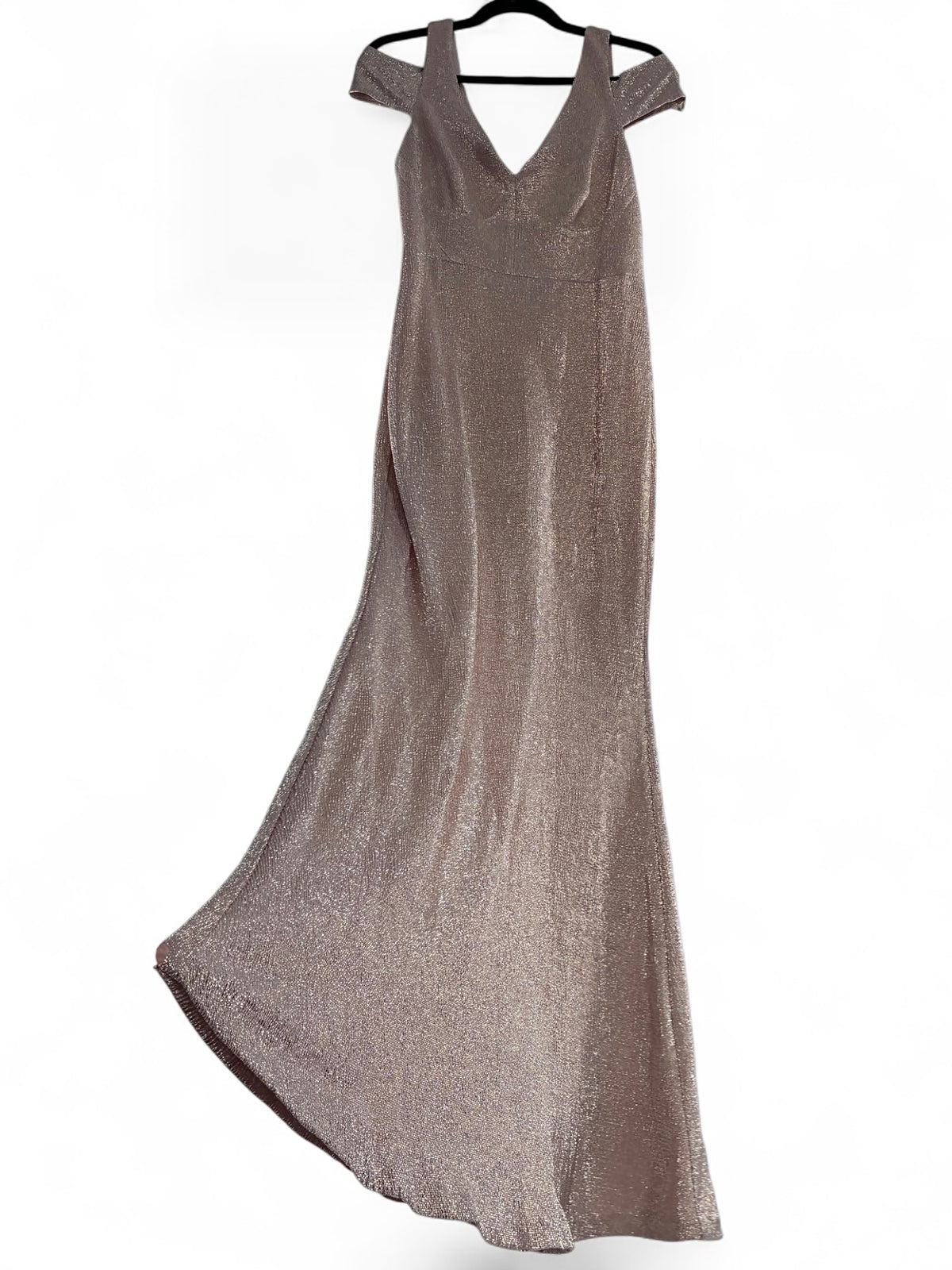 CALVIN KLEIN Nudish Pink Shimmer Sheen Mermaid Dress (10)