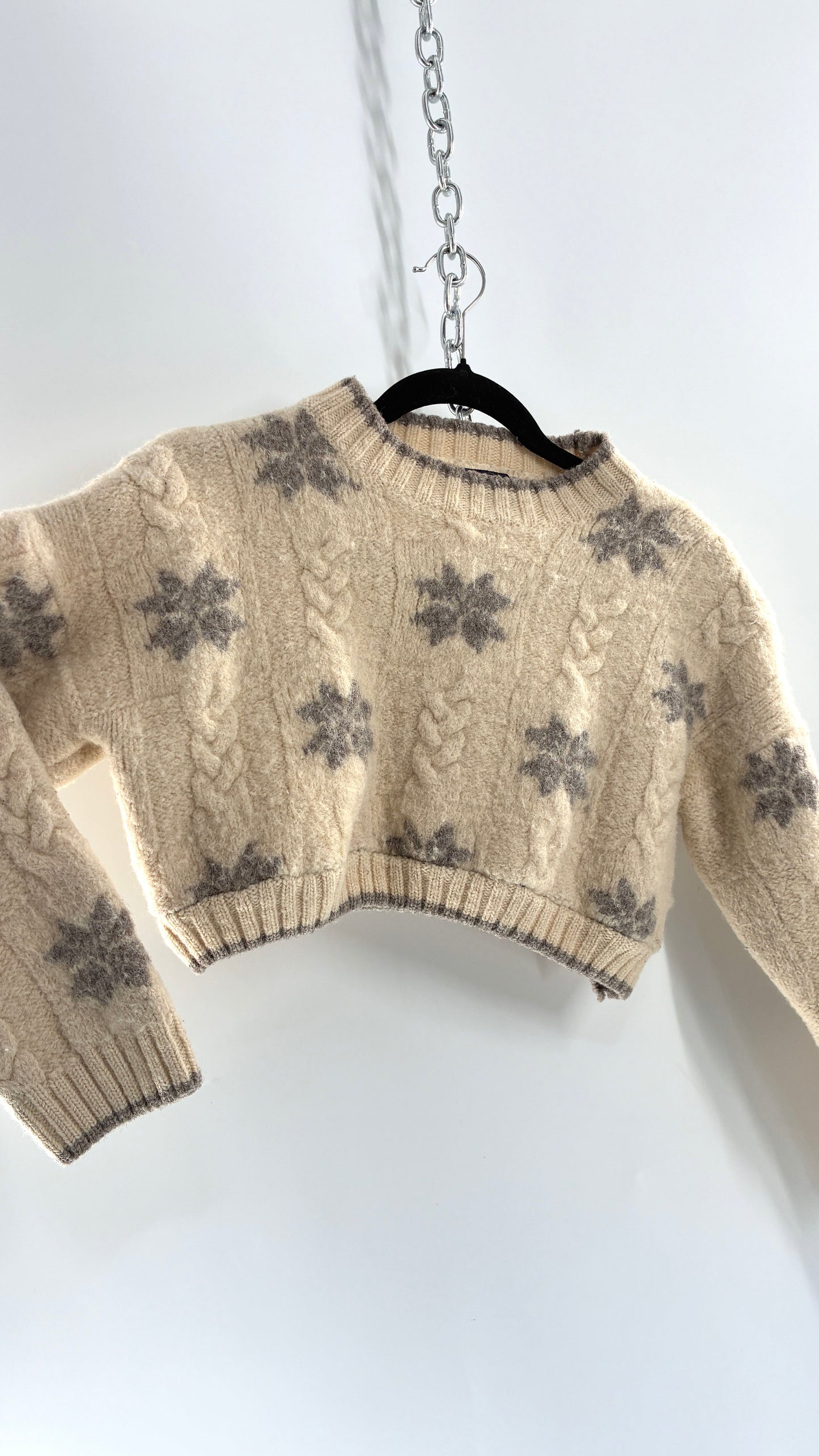 Urban Renewal by Urban Outfitters LAND’S END Thick Wool Land’s End Cropped Sweater (Small)