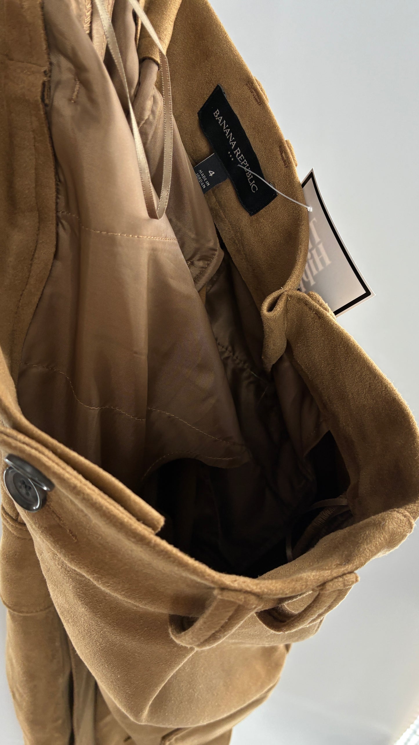 BANANA REPUBLIC Ultra Thick Baggy Vegan Suede Comfy Cargos (4)