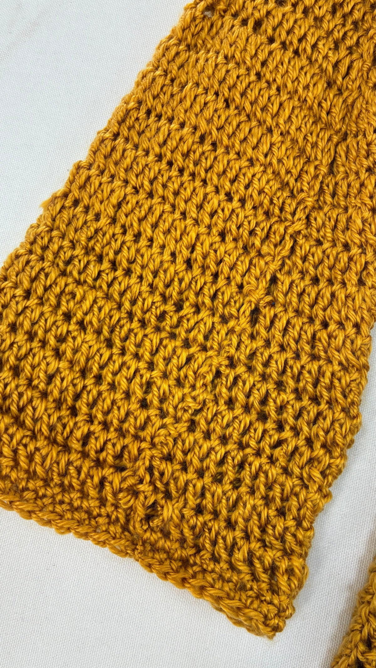 Vintage AUDRIE DESIGNS Mustard Crochet Bell Sleeve Duster Sweater Gown, Hand Knit  (OS)